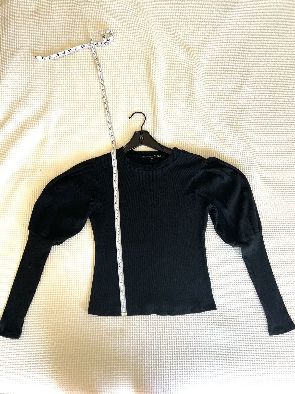 Veronica Beard Veronica Beard | Lyon Puff Sleeve Top Black Size S / US 4 / IT 40 - 3 Thumbnail