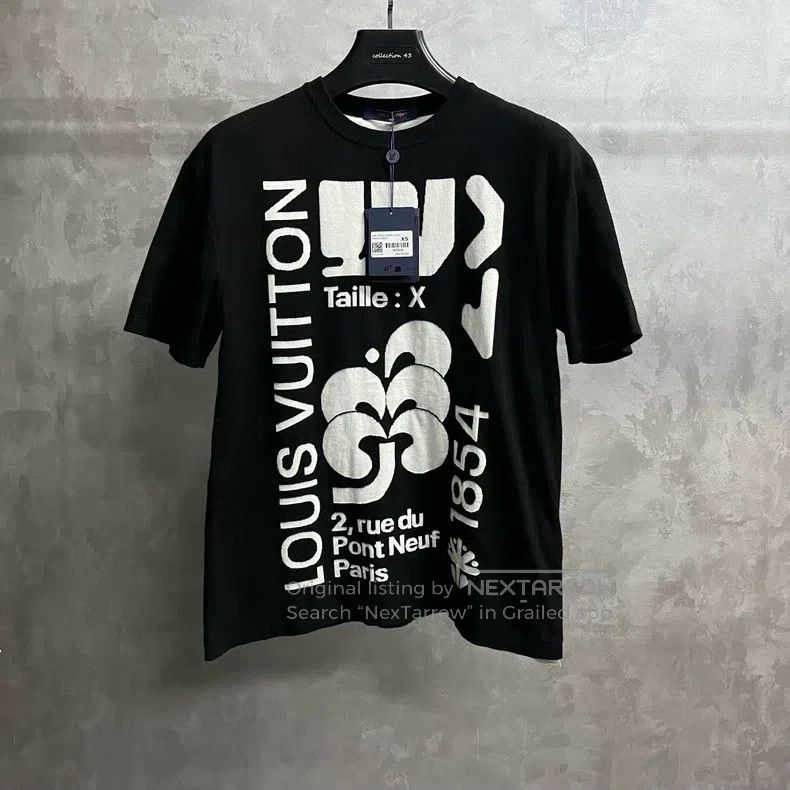 Louis Vuitton Louis Vuitton Black Graphic Intarsia Short Sleeve T-Shirt Size US XS / EU 42 / 0 - 1 Thumbnail