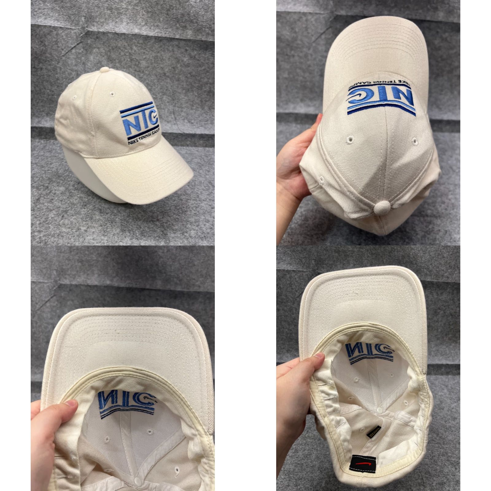 Nike Nike Baseball Hat Cap Fitted Adult One Size White Acrylic Wool Blend Cap Mens Sports Tennis Beach Lightweight Adjustable Hat Size ONE SIZE - 8 Thumbnail