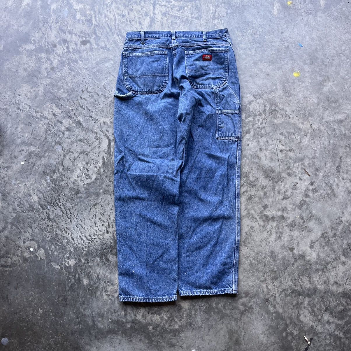 Dickies × Vintage CRAZY Y2K Dickies Denim Jeans 34x34 Faded Carpenter Pants Size US 34 / EU 50 - 1 Thumbnail