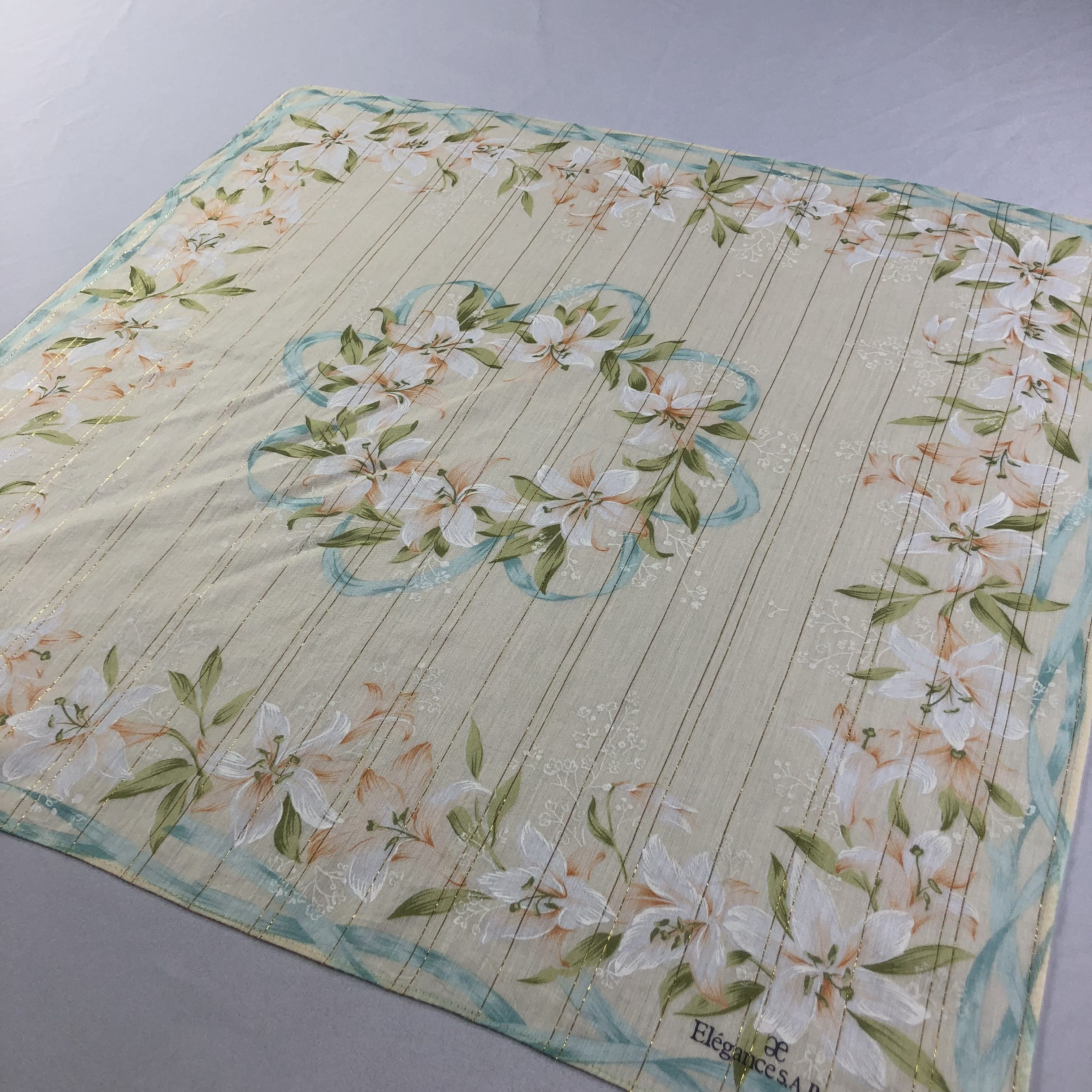 Vintage Elegance S.A Paris Handkerchief Neckerchief Bandana H2024 Size ONE SIZE - 3 Thumbnail