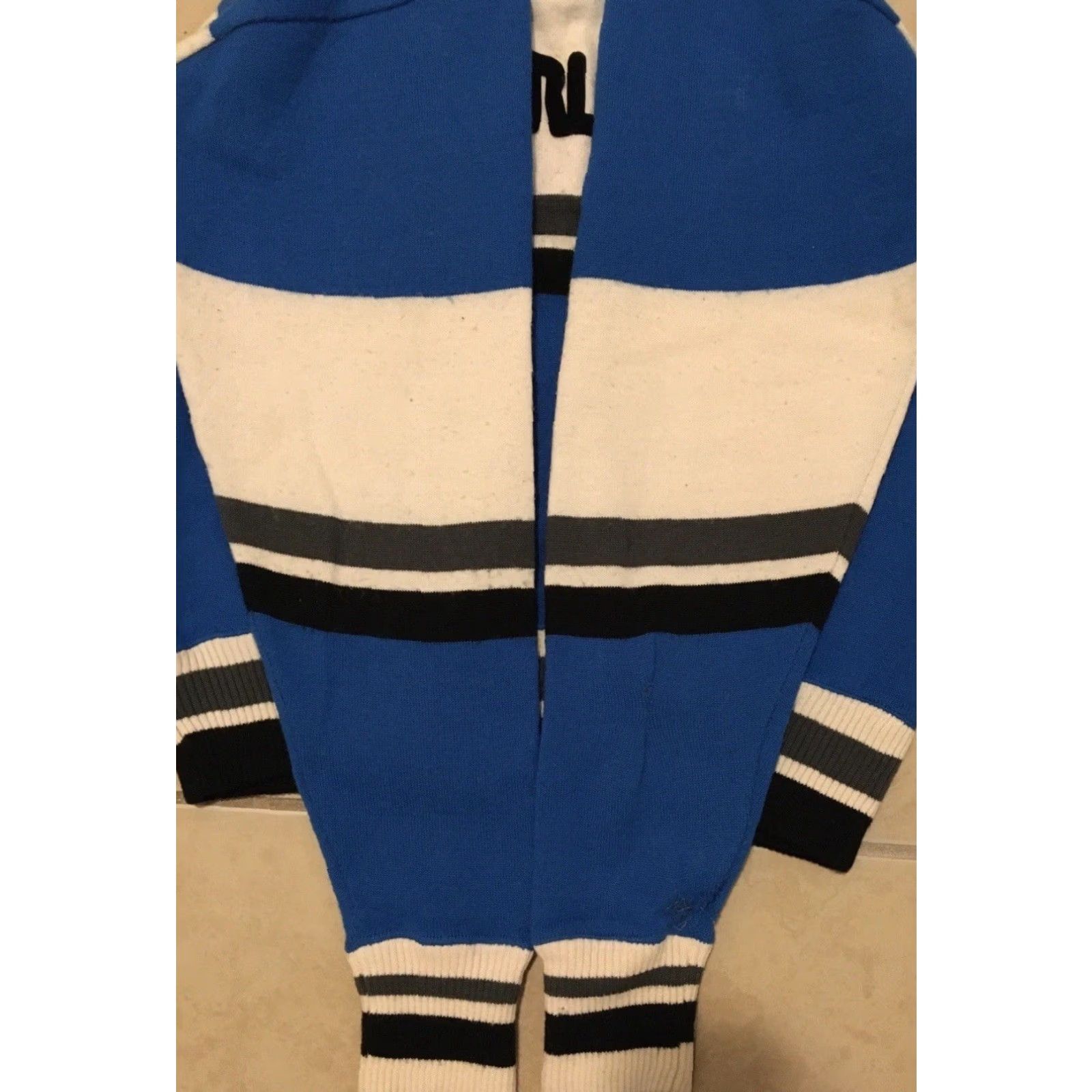 PEARL iZUMi VINTAGE Pearl Izumi Striped 1/4 Zip Sweater XS Cycling Men Size XS White/Blue 80s 90s Surf Bike Racing Gift Size US XS / EU 42 / 0 - 3 Thumbnail
