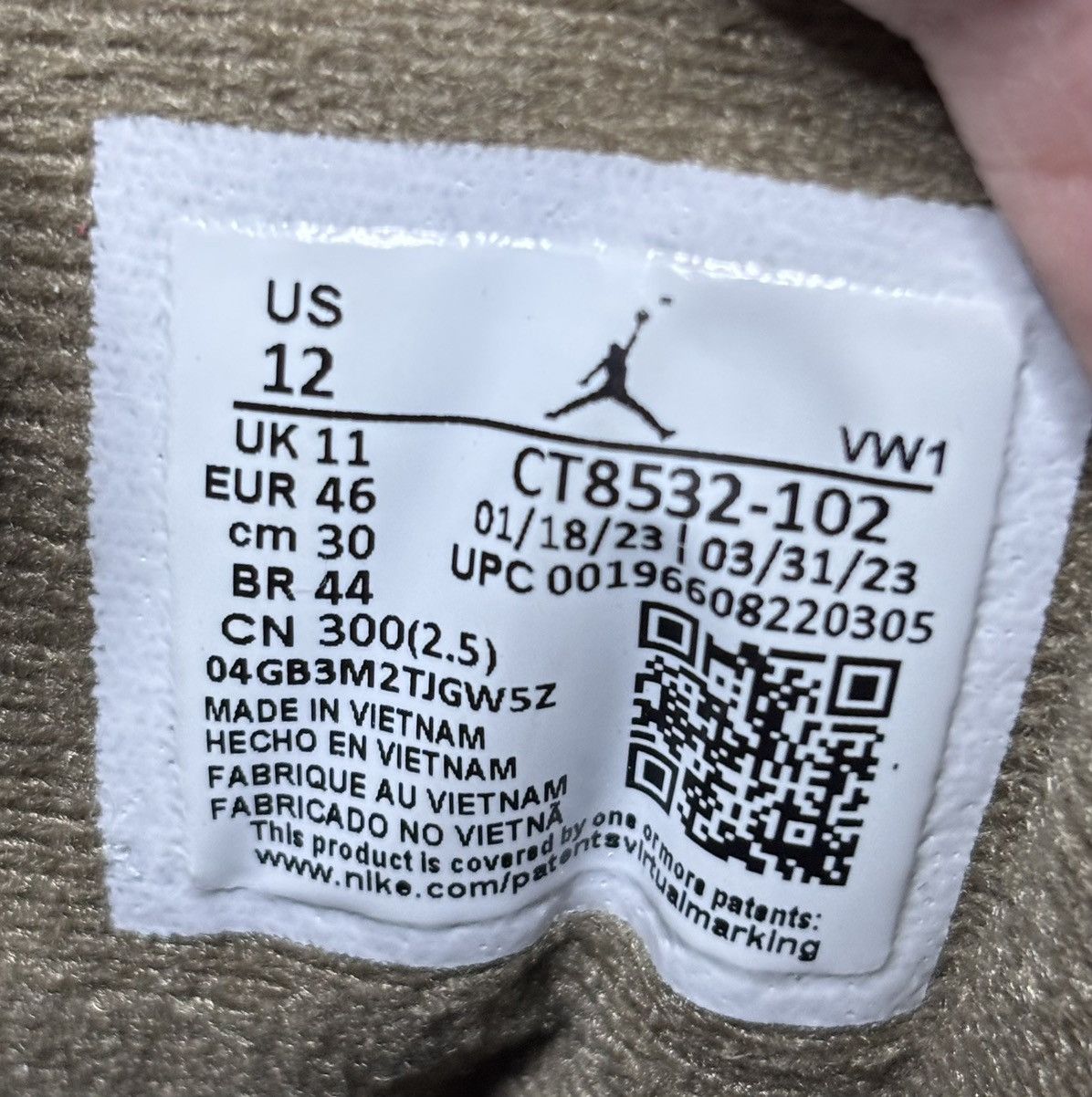 Jordan Brand Jordan 3 Retro Palomino 2023 Size 12 Size US 12 / EU 45 - 6 Thumbnail