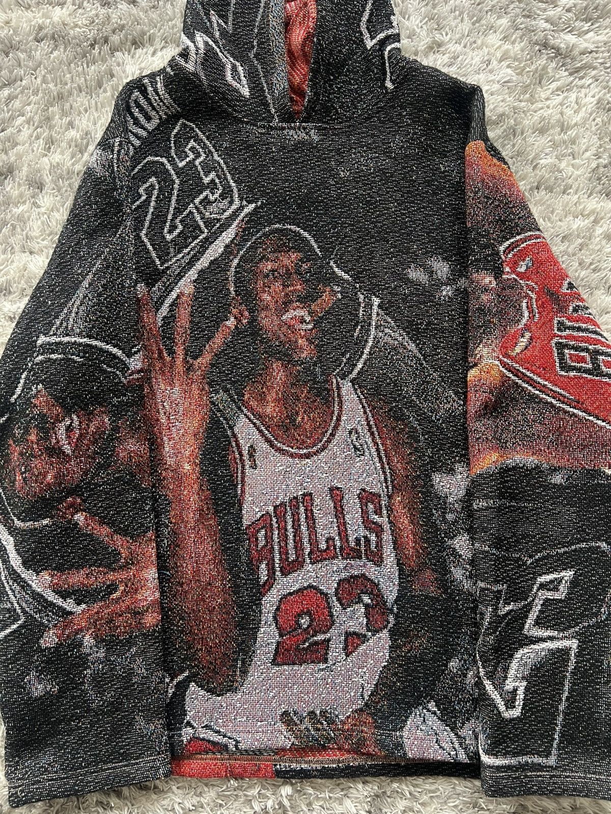 Other Custom Michael Jordan 3 Peat Tapestry Hoodie Size US L / EU 52-54 / 3 - 3 Thumbnail