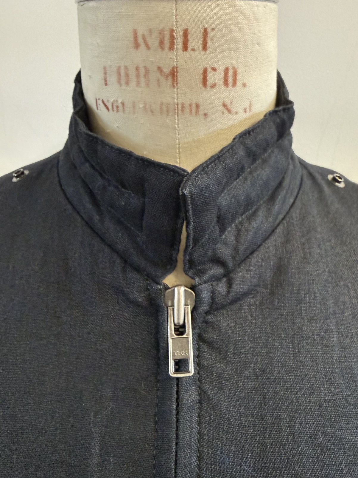 Japanese Brand Hiro Sawatari Linen Moto Bomber Jacket — Made in Japan Size US L / EU 52-54 / 3 - 4 Thumbnail