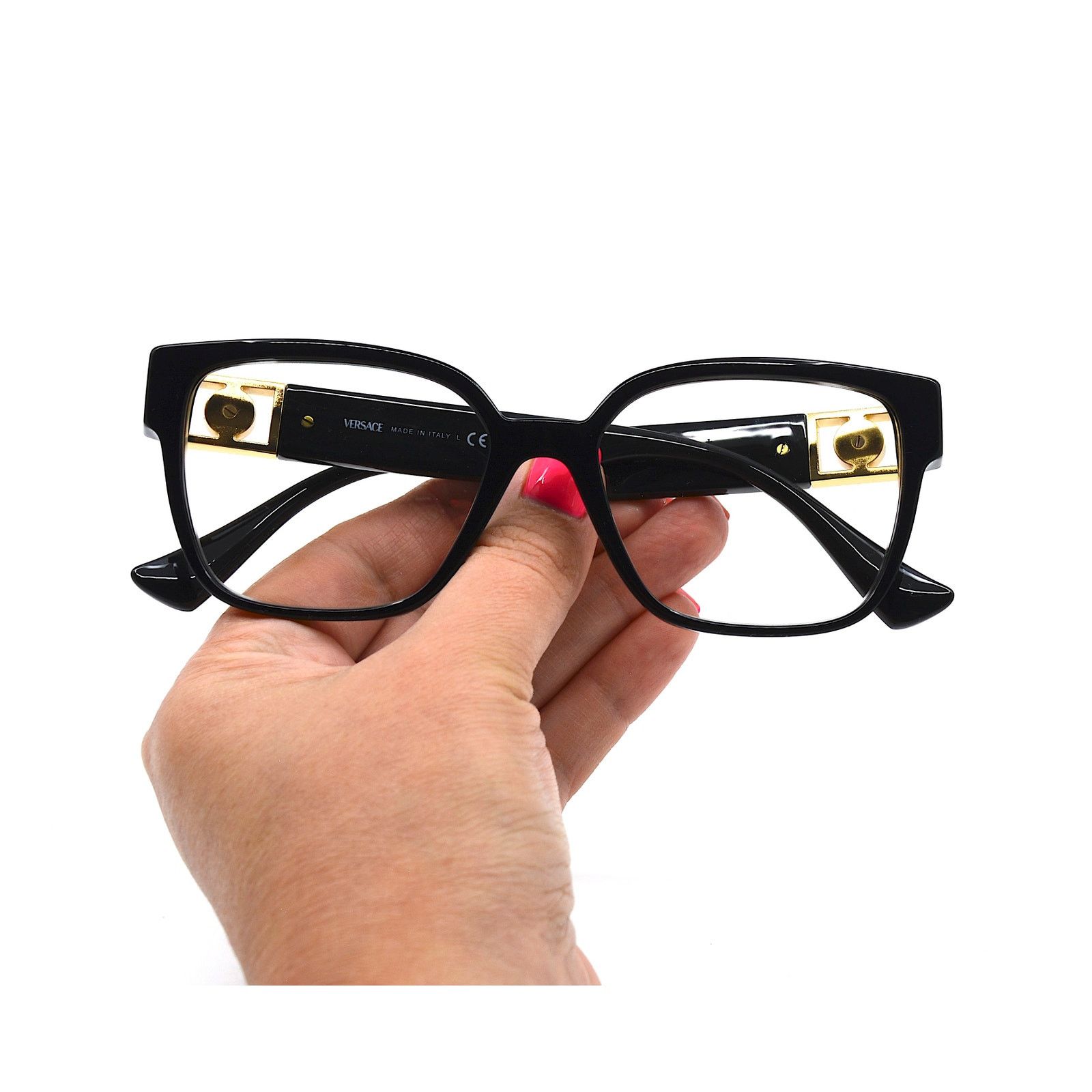 Versace NEW VERSACE VE3329B GB1 BLACK AUTHENTIC EYEGLASSES FRAME Size ONE SIZE - 15 Thumbnail