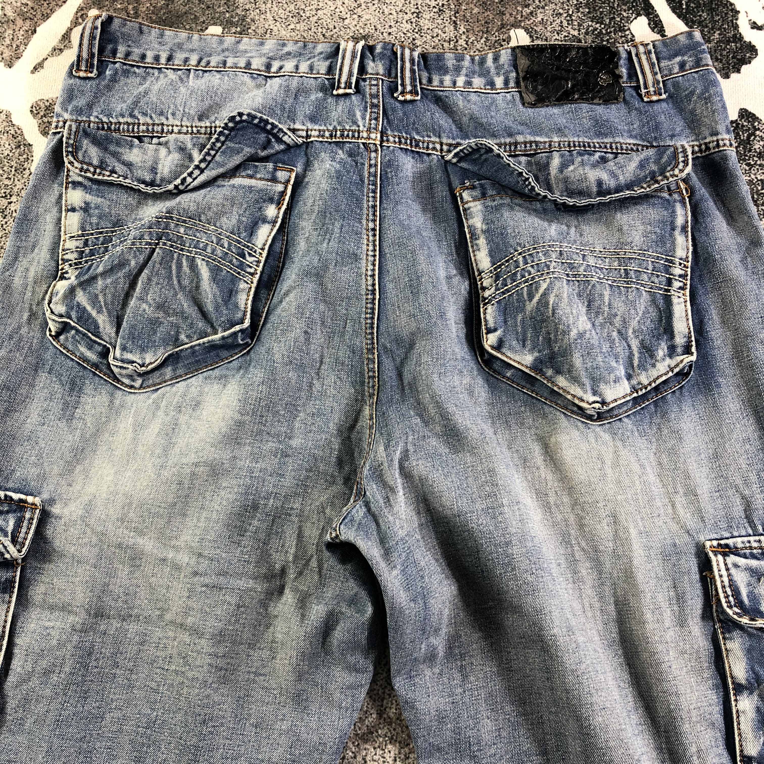Japanese Brand Play Bigg Jeans Cargo Jeans Short Pants Denim KJ2195 Size US 42 / EU 58 - 4 Thumbnail