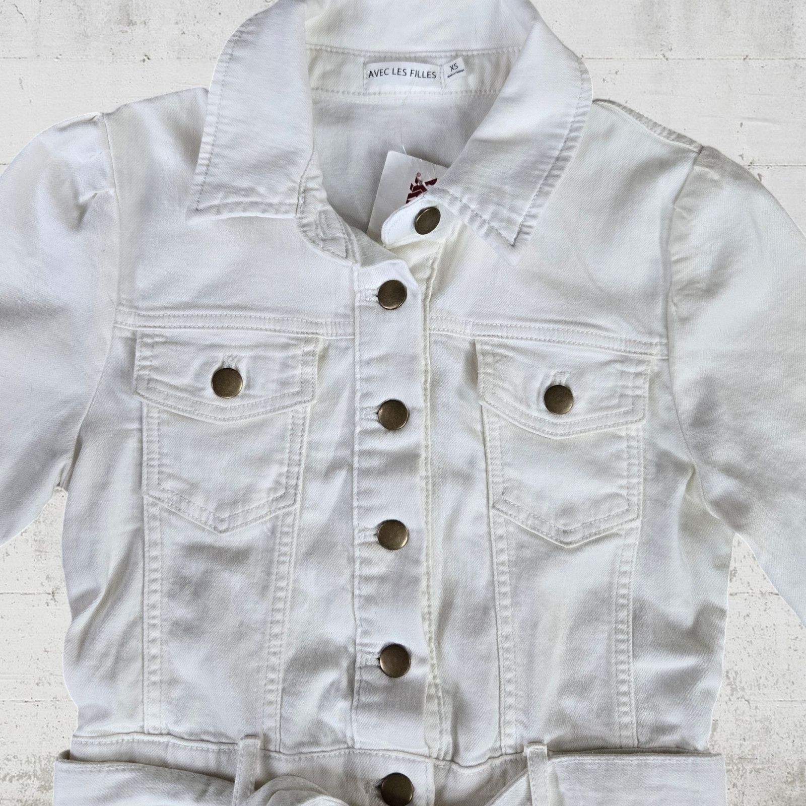 Other White Denim Belted Utility Romper Size XS Size 26" / US 2 / IT 38 - 4 Thumbnail