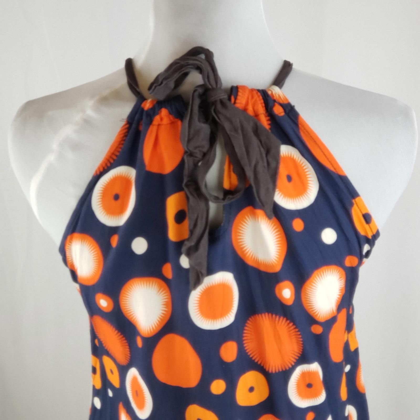 Designer Retro Halter Dress with Dot Print Size S / US 4 / IT 40 - 4 Thumbnail