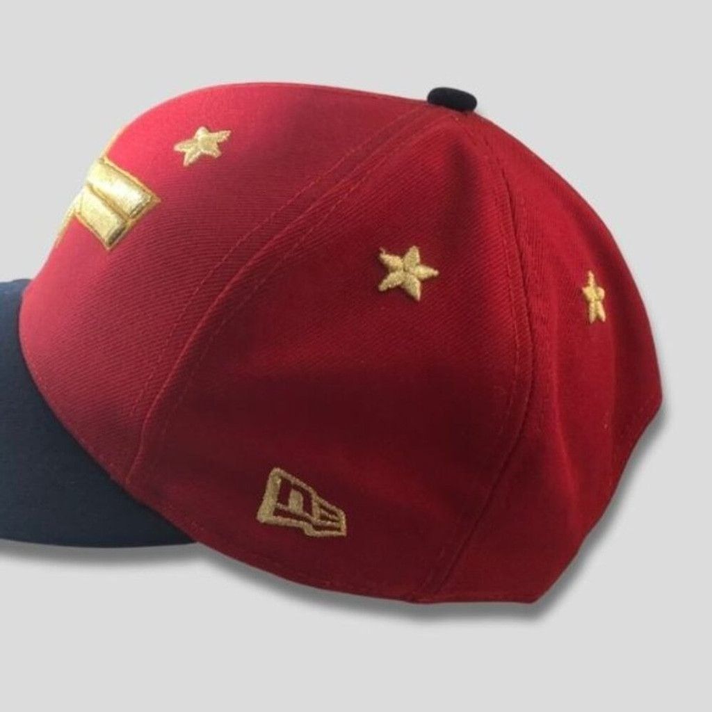 Marvel Comics NWOT Marvel Captain Hat Starred Badge Snapback Red/Yellow Size ONE SIZE - 4 Thumbnail