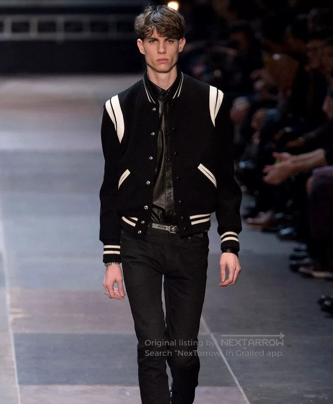 Saint Laurent Paris Saint Laurent Black and White Baseball Jacket. Size US M / EU 48-50 / 2 - 6 Thumbnail