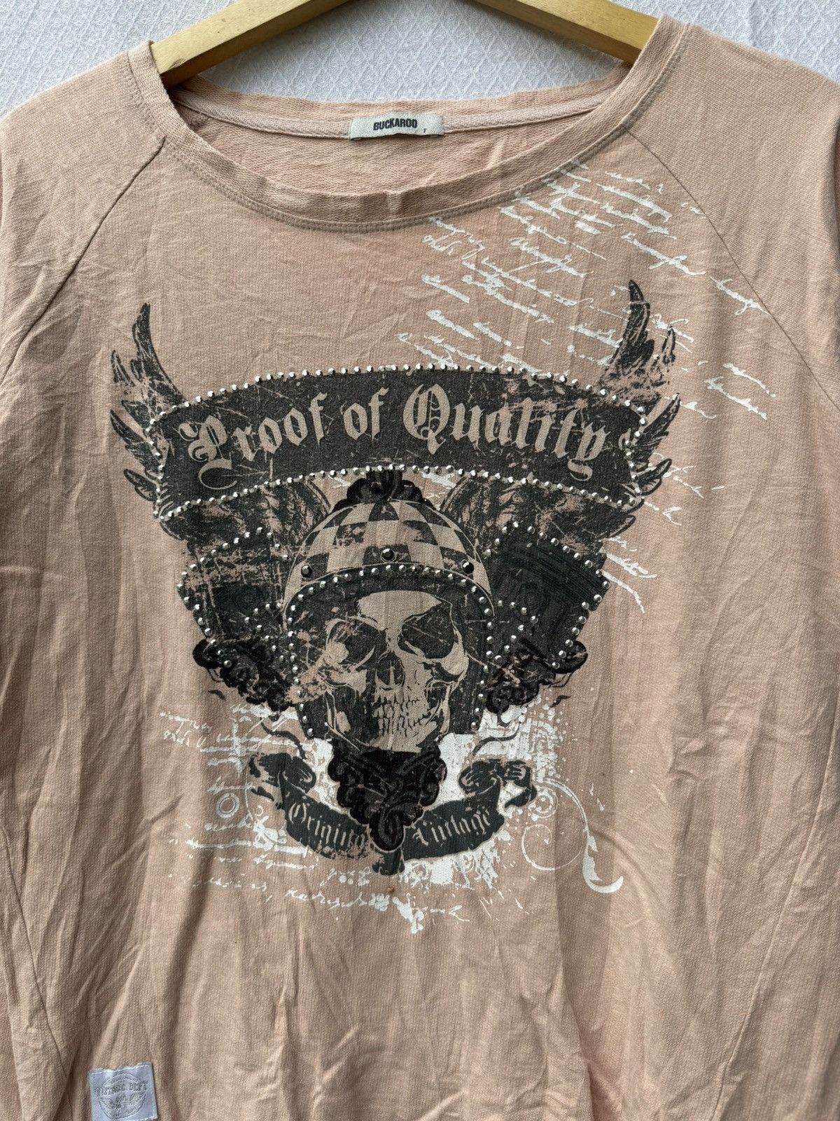 Hysteric Glamour 2000s - Buckaroo Distressed Skull Gothic Longsleeve Size US L / EU 52-54 / 3 - 3 Thumbnail