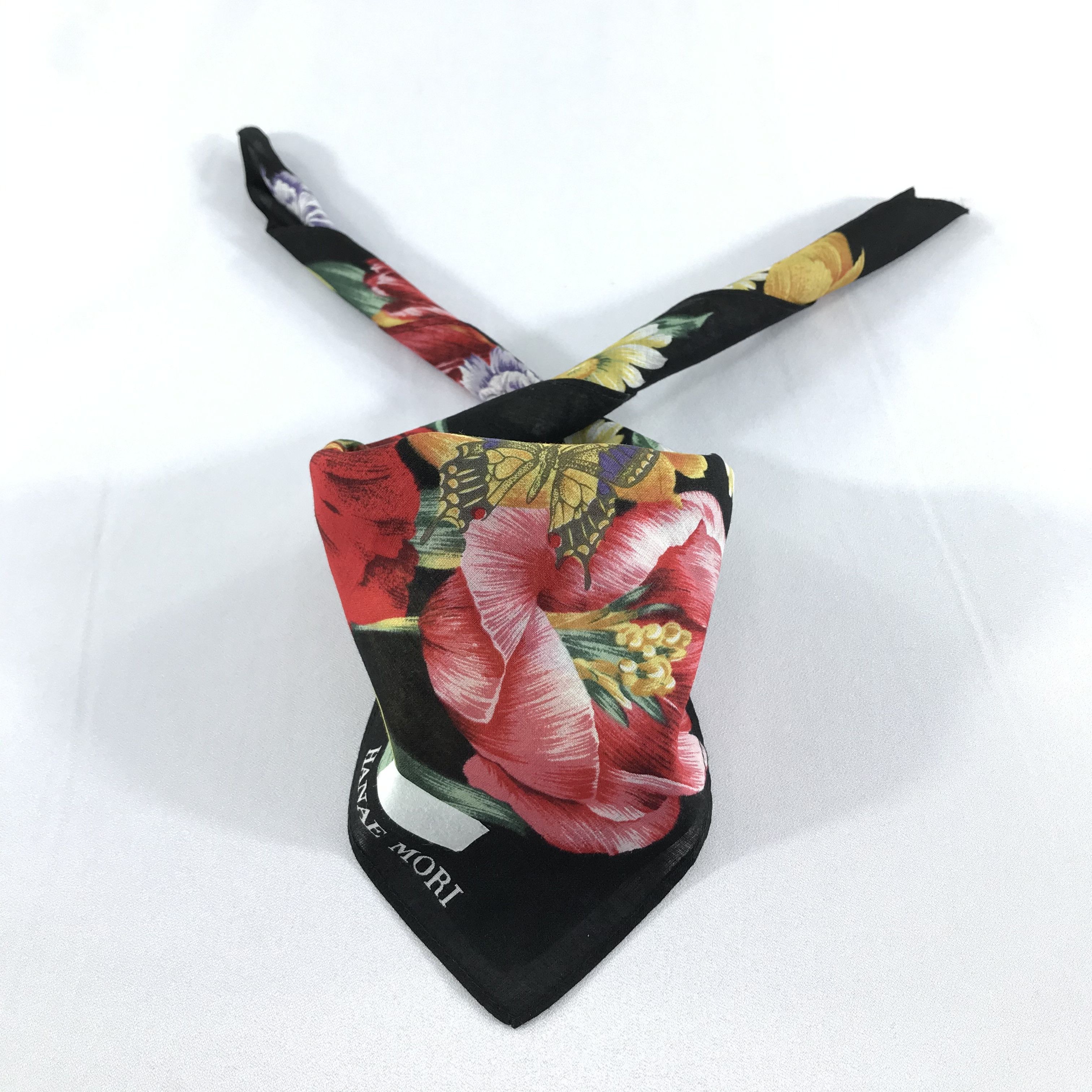 Hanae Mori Hanae Mori Floral Handkerchief Neckerchief Bandana H658 Size ONE SIZE - 2 Thumbnail