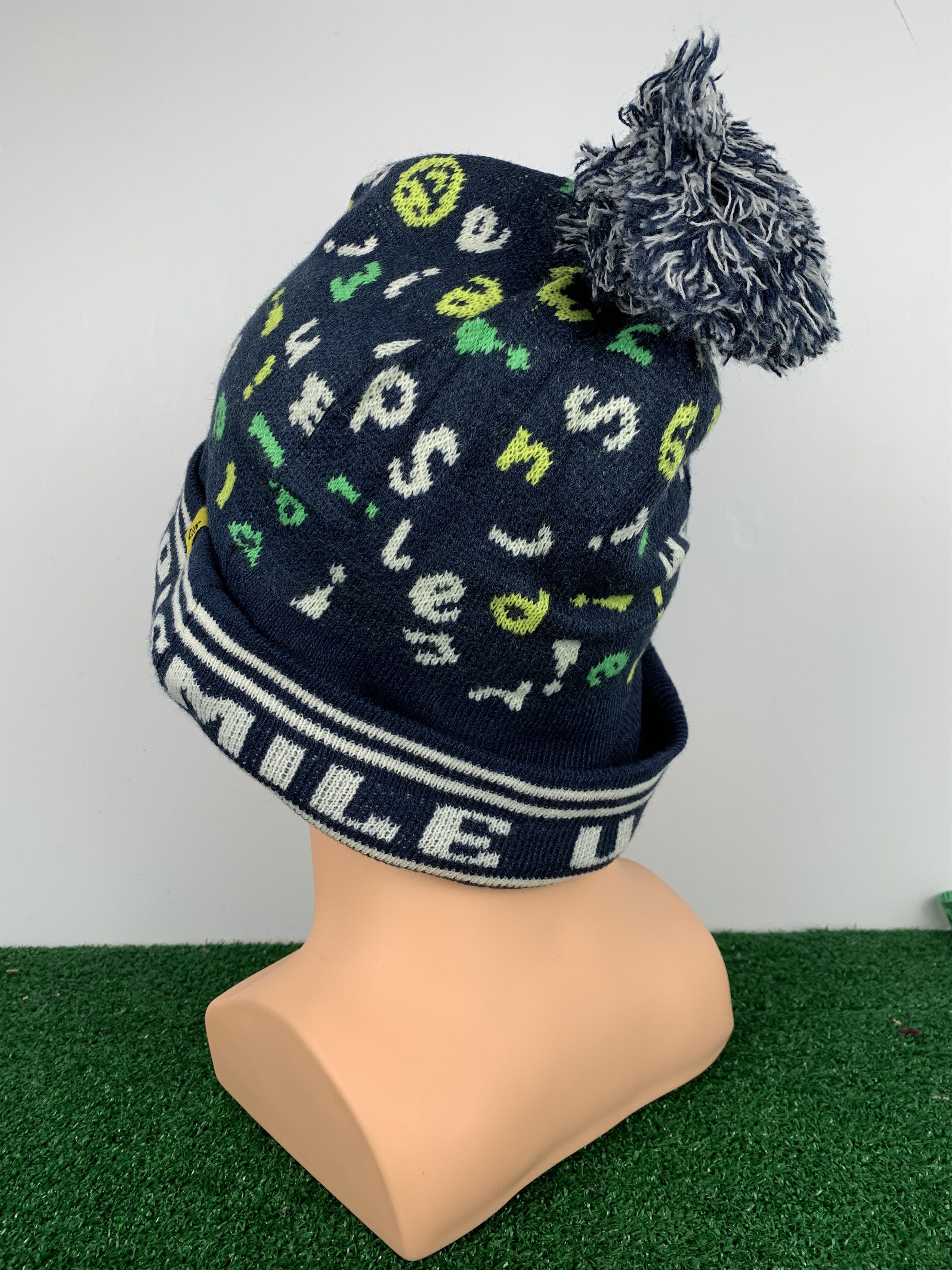 Japanese Brand Vintage Smile Up Snowcap Beanie Hat BA0038 Size ONE SIZE - 3 Thumbnail