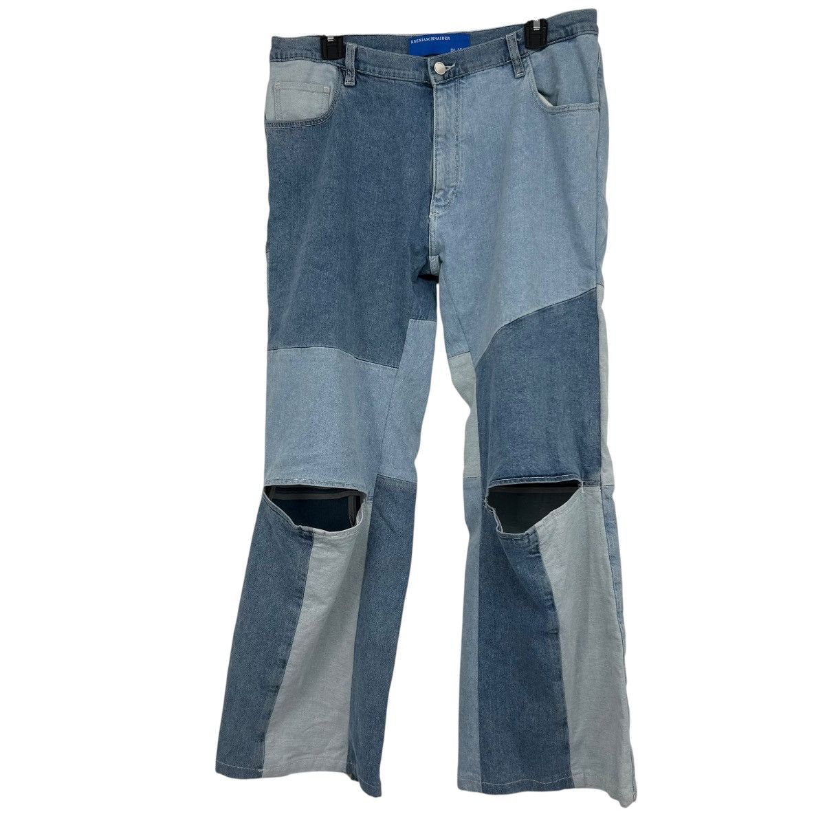 Other DL1961 x Ksenia Schnaider Zoie Wide Leg Patchwork Jeans 32 Size 32" / US 10 / IT 46 - 1 Thumbnail