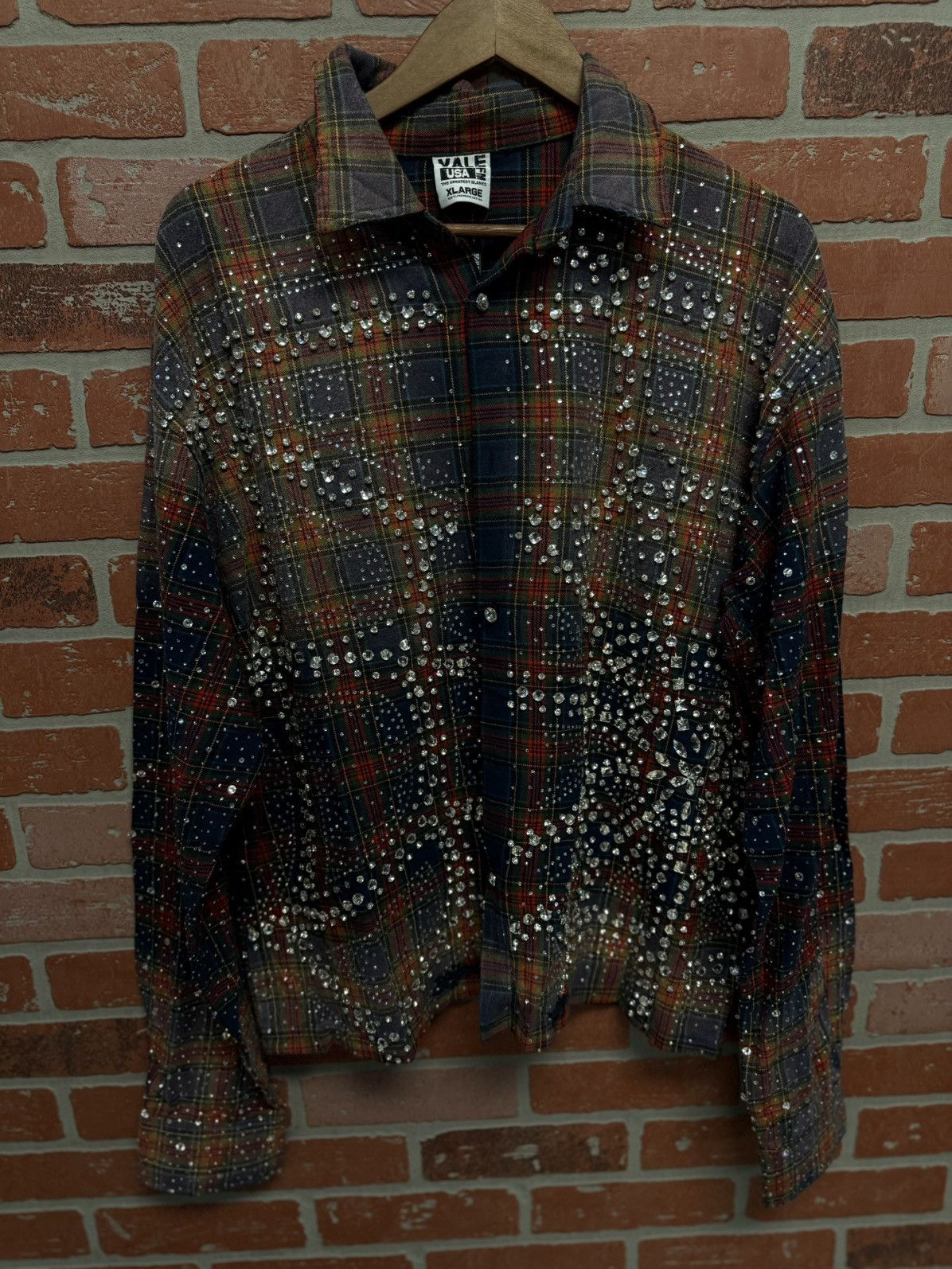 Vale Valley Crystal Flannel Long Sleeve Stones Size XL (NEW) 💎 Size US XL / EU 56 / 4 - 1 Thumbnail