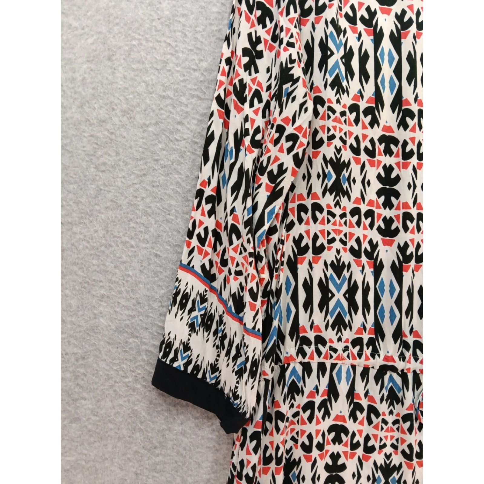Velvet VELVET by Graham & Spencer Dress L Multi-Color Geometric Drawstring Waist Knee Length Women's Slim Slip Dress Size L / US 10 / IT 46 - 7 Thumbnail