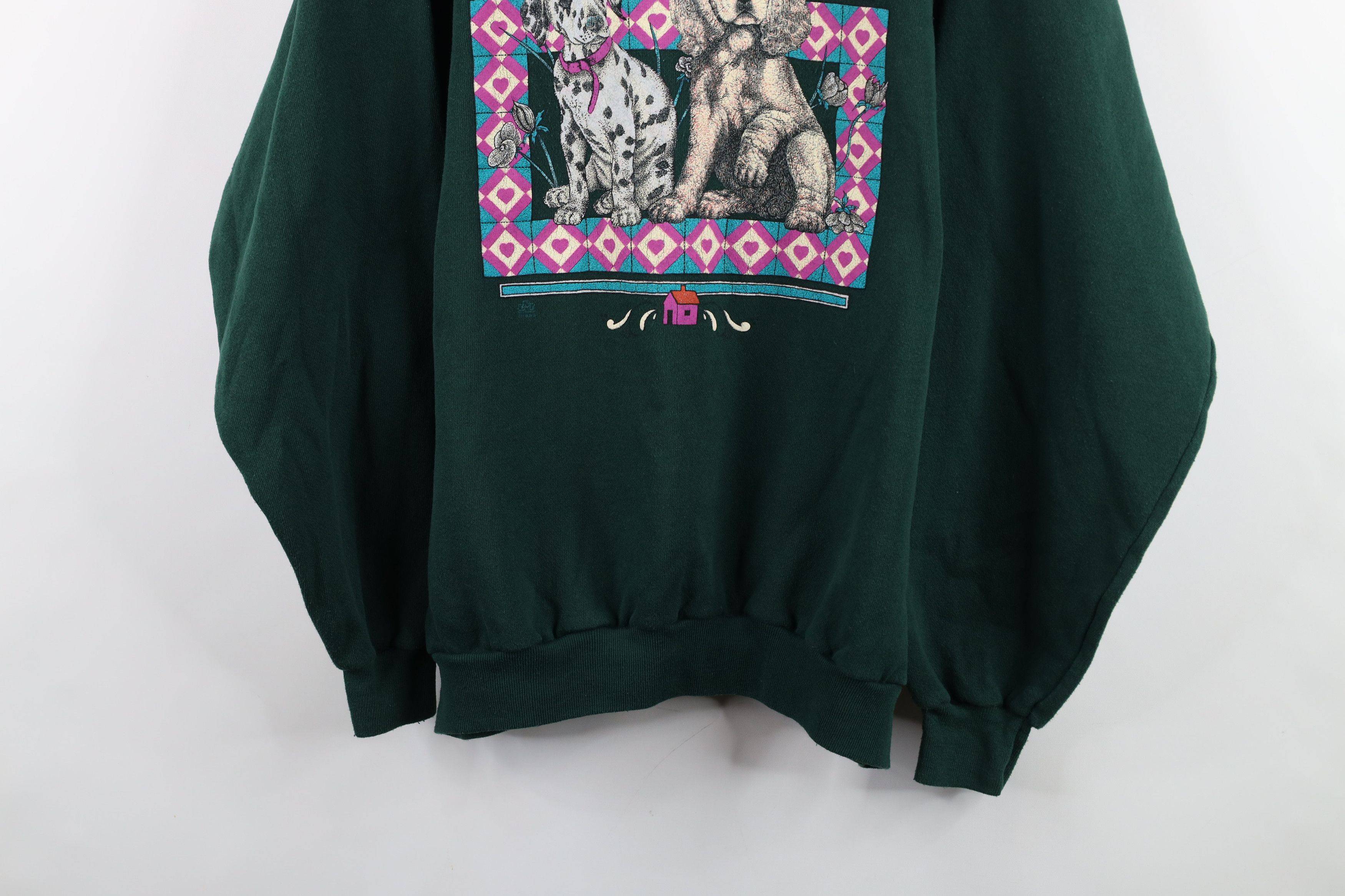 Vintage Vintage 90s Streetwear Puppies Dog Turtleneck Sweatshirt USA Size L / US 10 / IT 46 - 3 Thumbnail