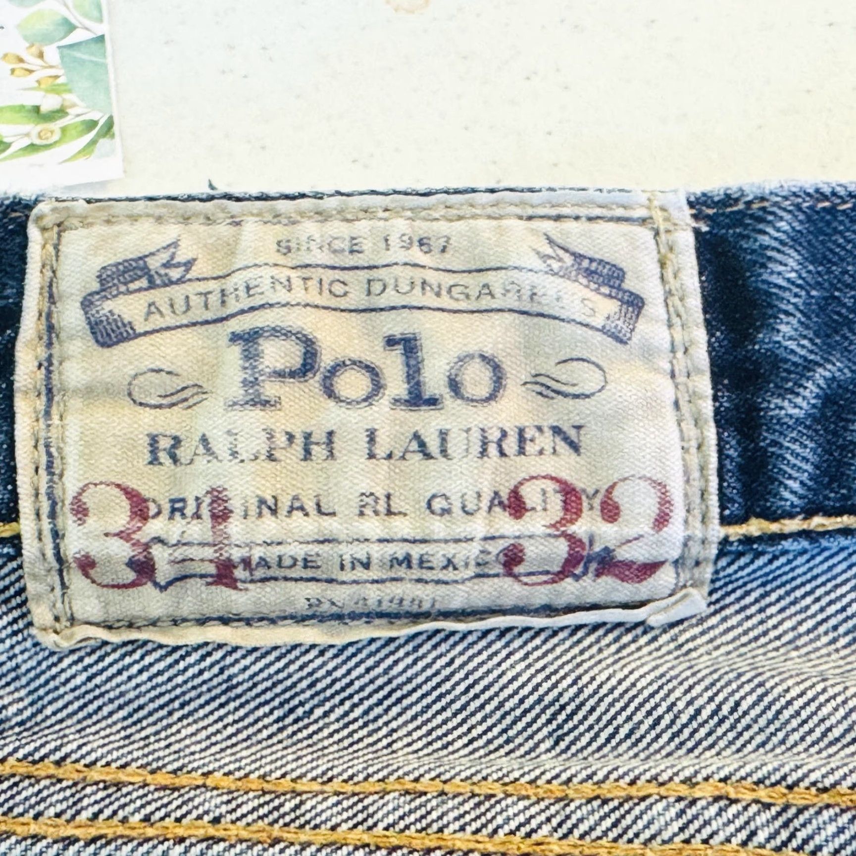 Polo Ralph Lauren VINTAGE Polo Ralph Lauren Jeans Mens 34x32 Blue Medium Wash Denim Tapered 5-Pocket Logo Zipper Patch USA Polo Jeans Co. Mens Size US S / EU 44-46 / 1 - 6 Thumbnail