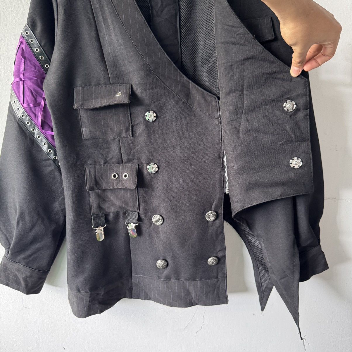 If Six Was Nine Unbrand Gothic Cyber Punk Emo asymmetrical Jacket Size US M / EU 48-50 / 2 - 8 Thumbnail