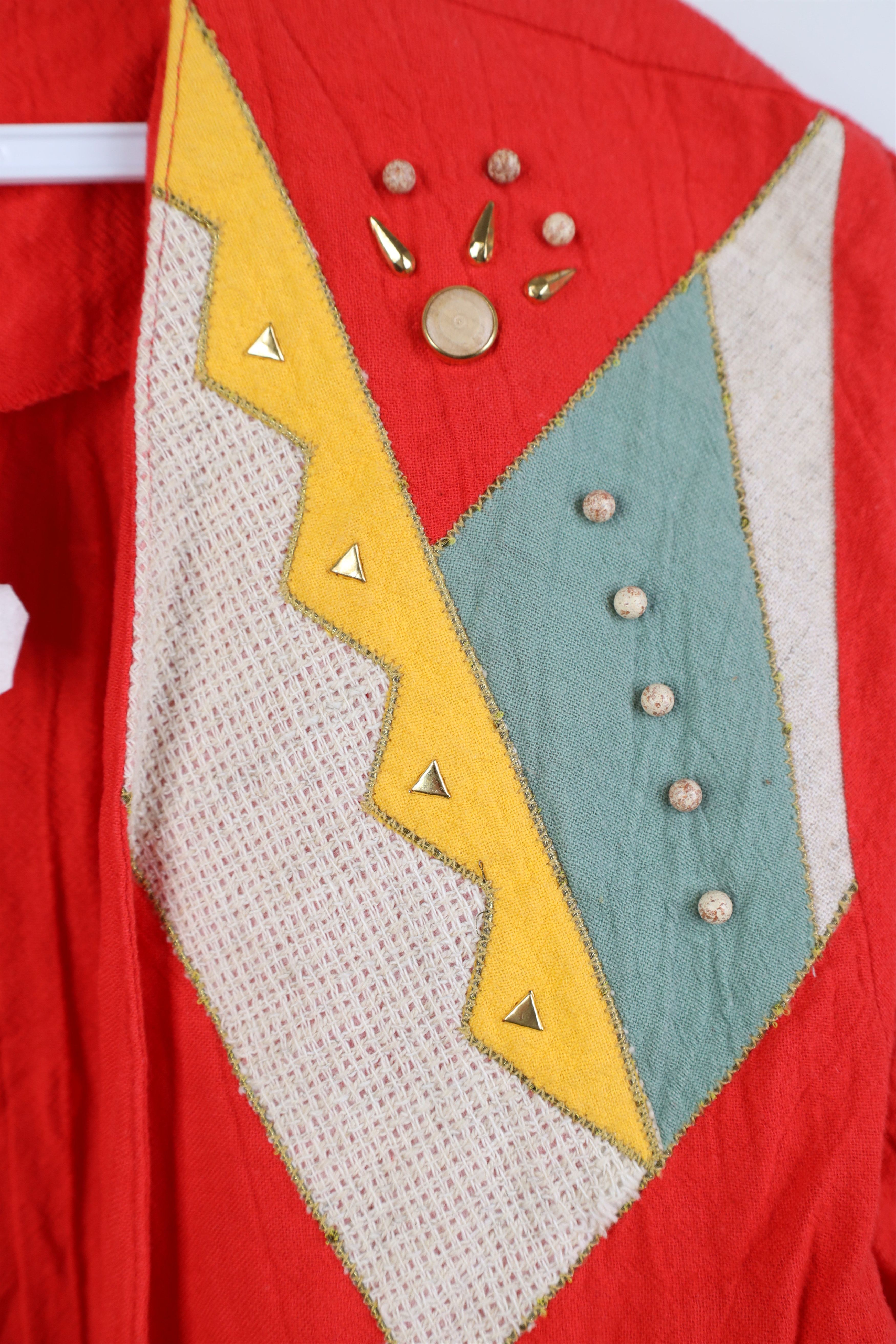 Vintage Vintage 90s Streetwear Abstract Sun Open Jacket Red USA Size M / US 6-8 / IT 42-44 - 6 Thumbnail