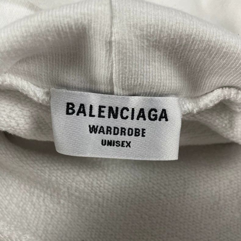 Balenciaga Balenciaga Castle print white hooded sweatshirt 2503-Nextar Size US S / EU 44-46 / 1 - 3 Thumbnail