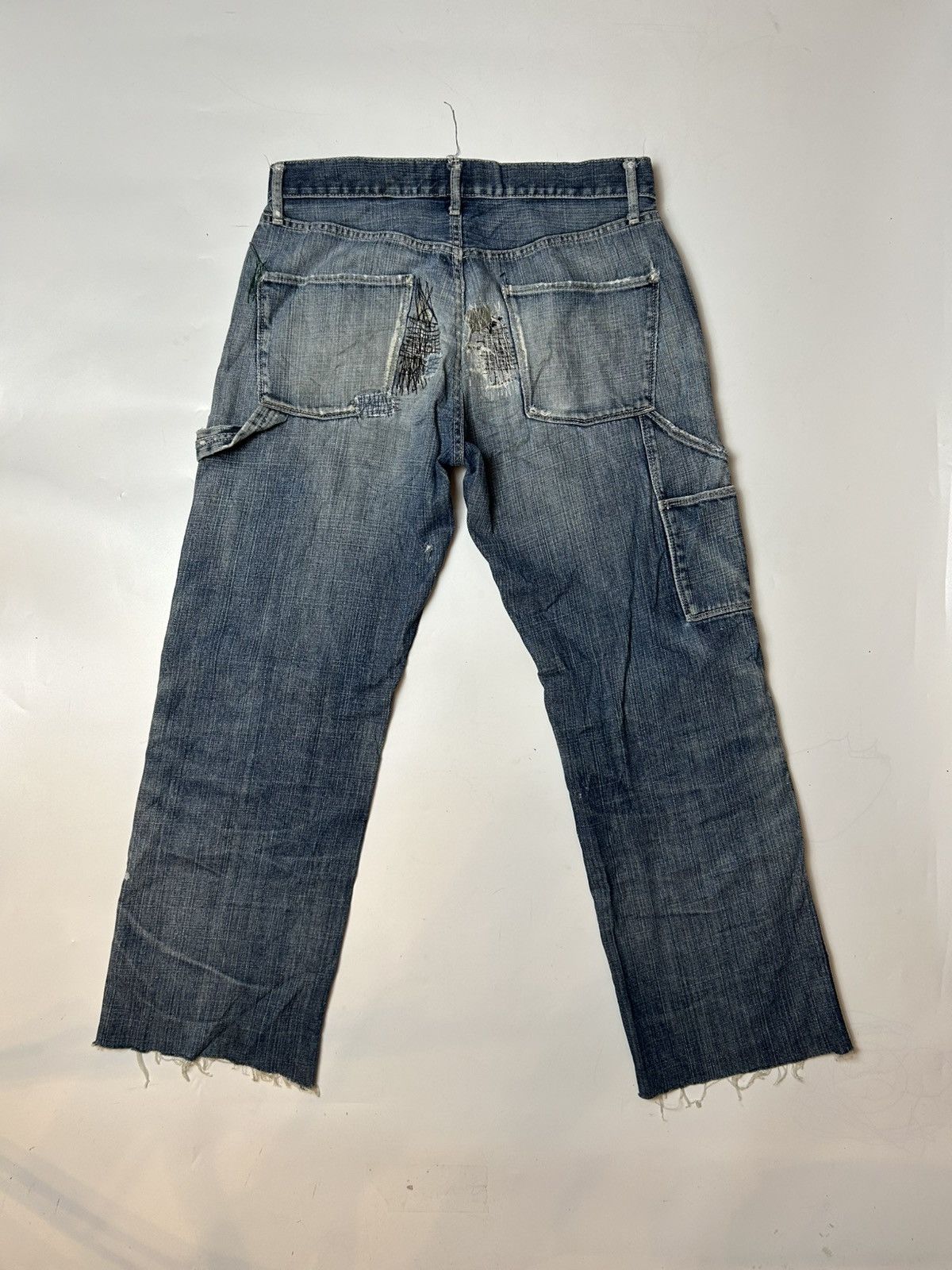 Uniqlo × Vintage VINTAGE CLASSIC UNIQLO PATCHWORK DENIM PANTS Size US 30 / EU 46 - 4 Thumbnail