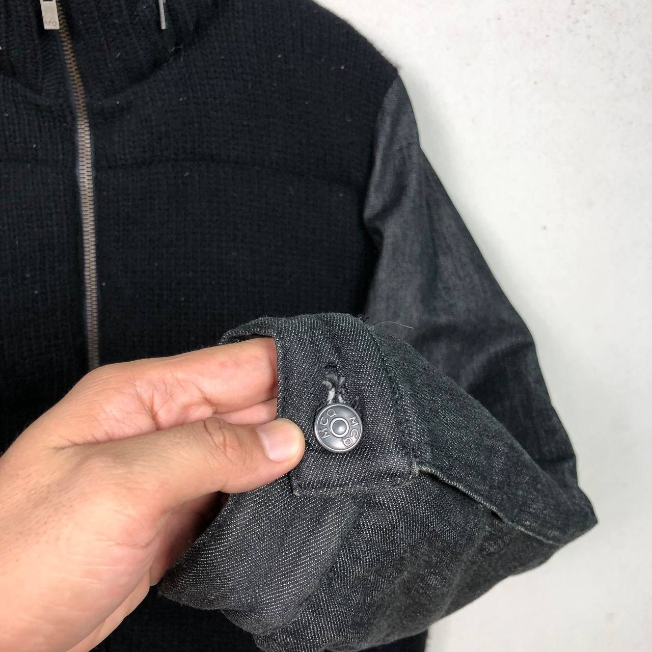 Alexander McQueen Alexander Mcqueen Scorpion And Bull Wool Knit Denim Jacket Size US M / EU 48-50 / 2 - 6 Thumbnail