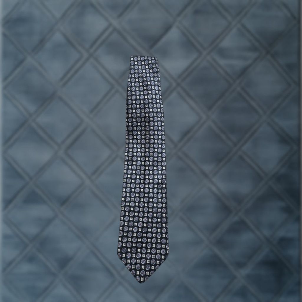 Giorgio Armani VINTAGE Giorgio Armani Tie Men Classic Length 57"-60" Silk Italy Made 90s Blue Medallion Geometric Flower Pattern Size ONE SIZE - 1 Thumbnail