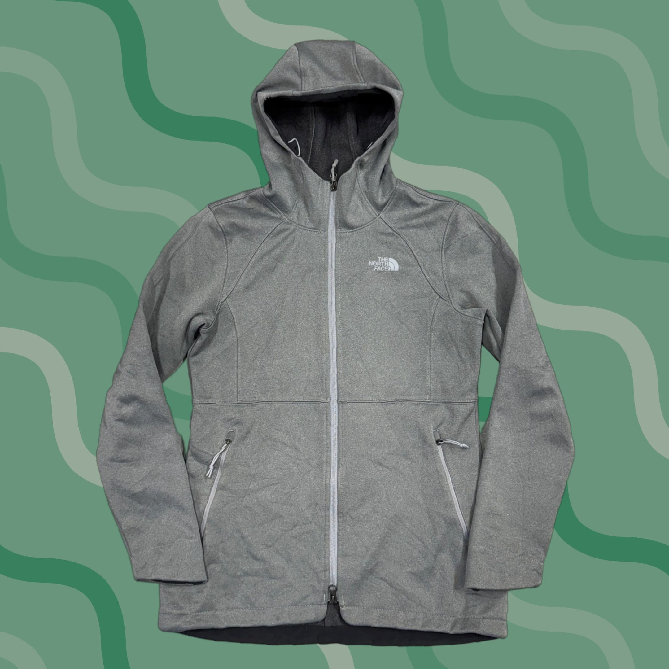 The North Face The North Face Jacket Womens S Gray WindWall Hooded Softshell Zip Pockets Size S / US 4 / IT 40 - 1 Thumbnail