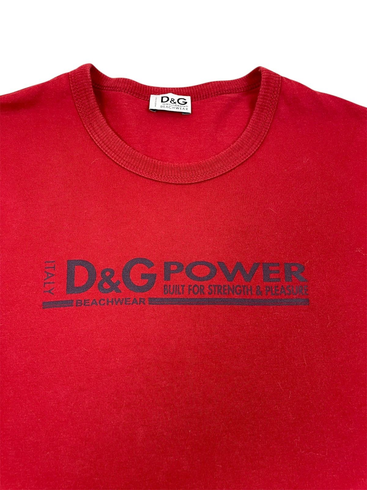 Dolce & Gabbana Vintage D&G Power Red Logo T-Shirt – Made in Italy (M) Size US M / EU 48-50 / 2 - 3 Thumbnail