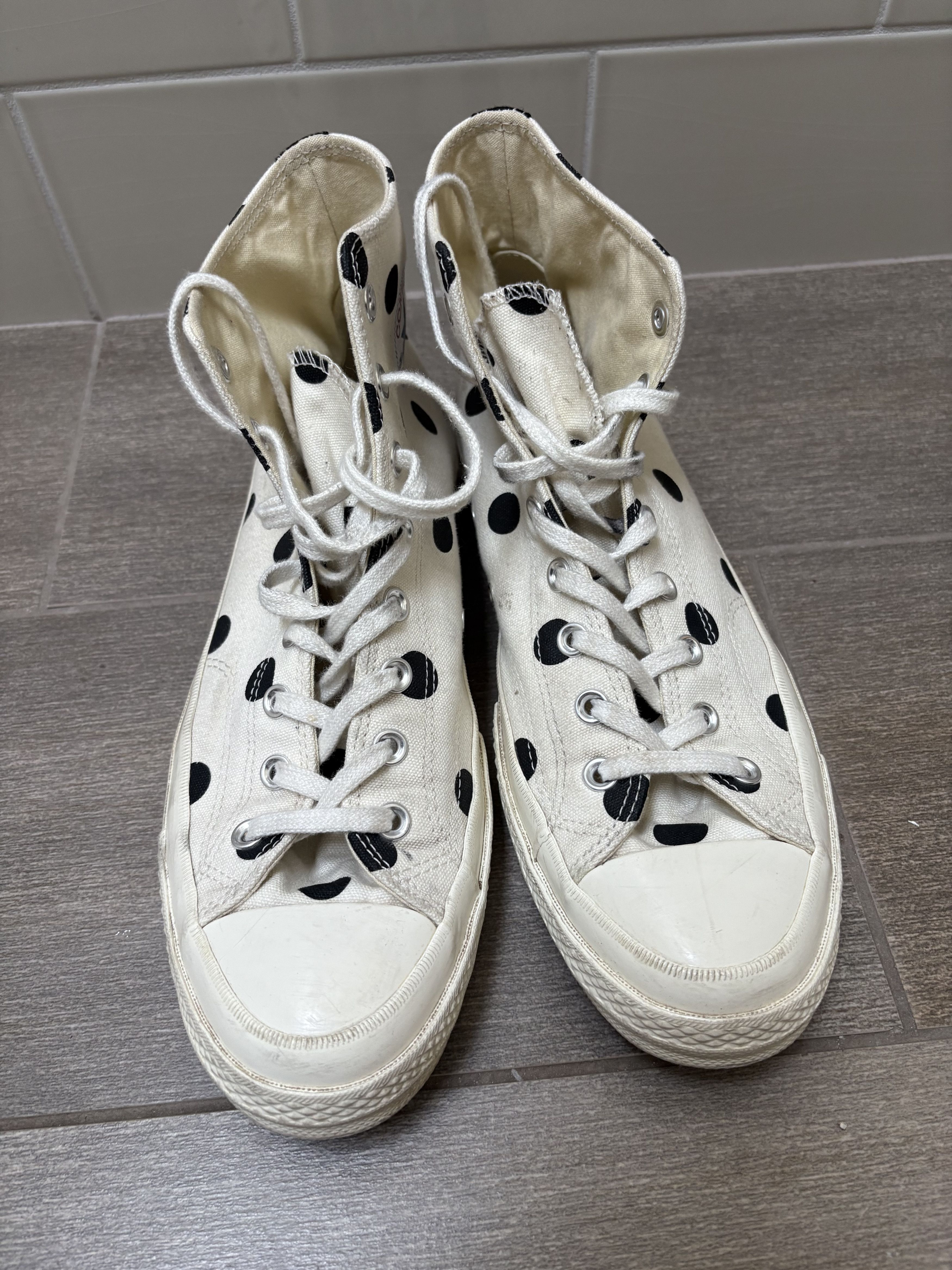 Comme des Garcons Comme Des Garçons Play Chuck 70 Polka dot White" Size US 11 / EU 44 - 4 Thumbnail