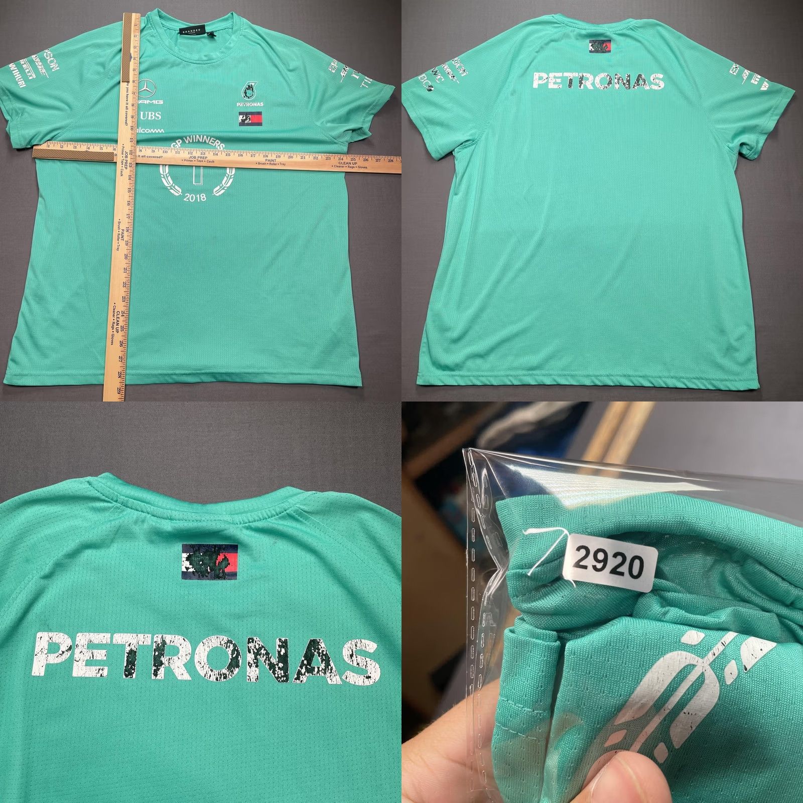 Vintage VINTAGE? No. Mercedes AMG Petronas Shirt Mens 2XL Green GP Winners 2018 F1 Branded London Shirt Mens 2XL Green GP Winners 2018 F1 Branded London Size US XXL / EU 58 / 5 - 8 Thumbnail