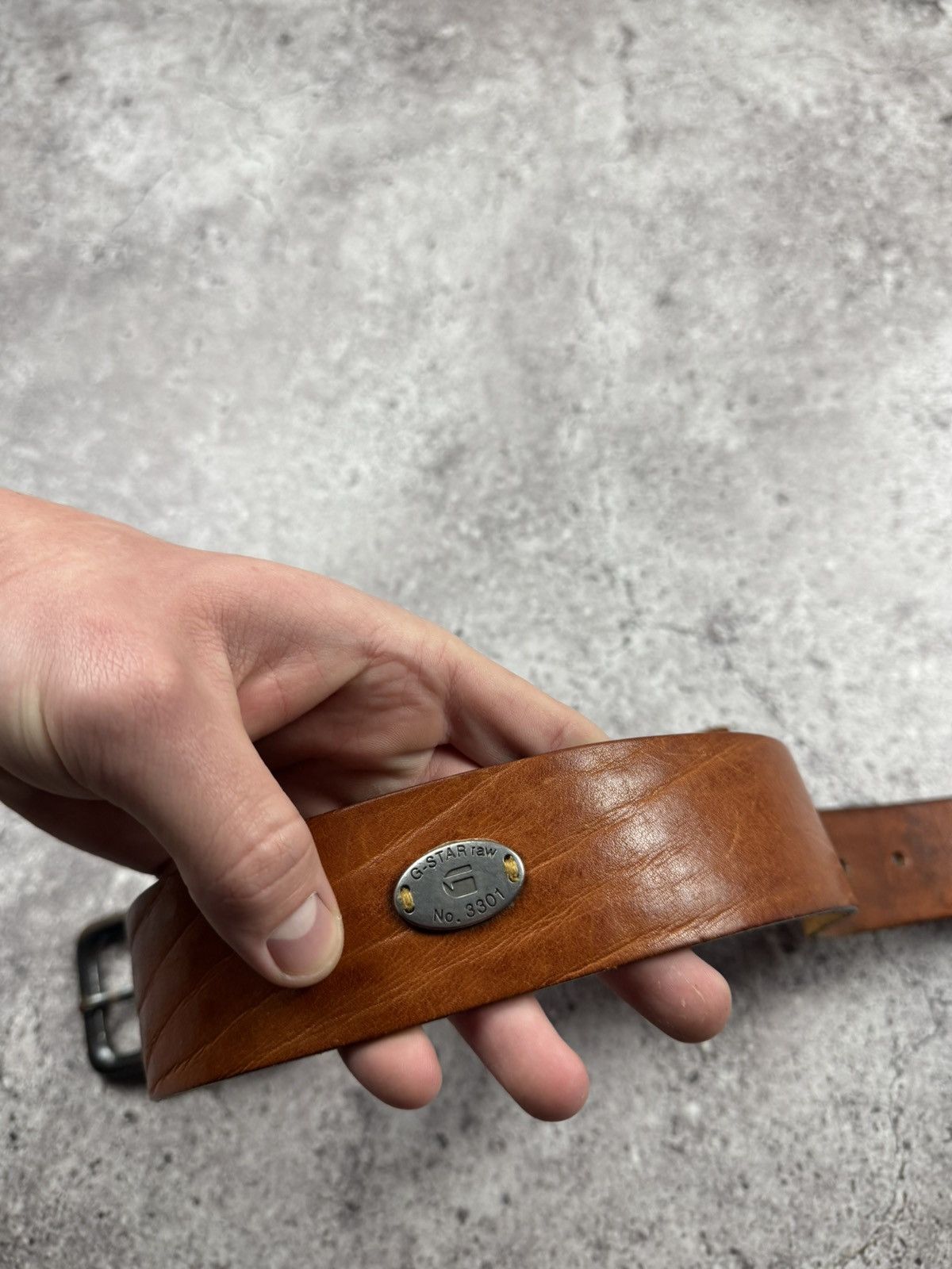 G-Star Vintage G Star Japanesse Leather Belt Very Rare Brown Gold Size ONE SIZE - 12 Thumbnail