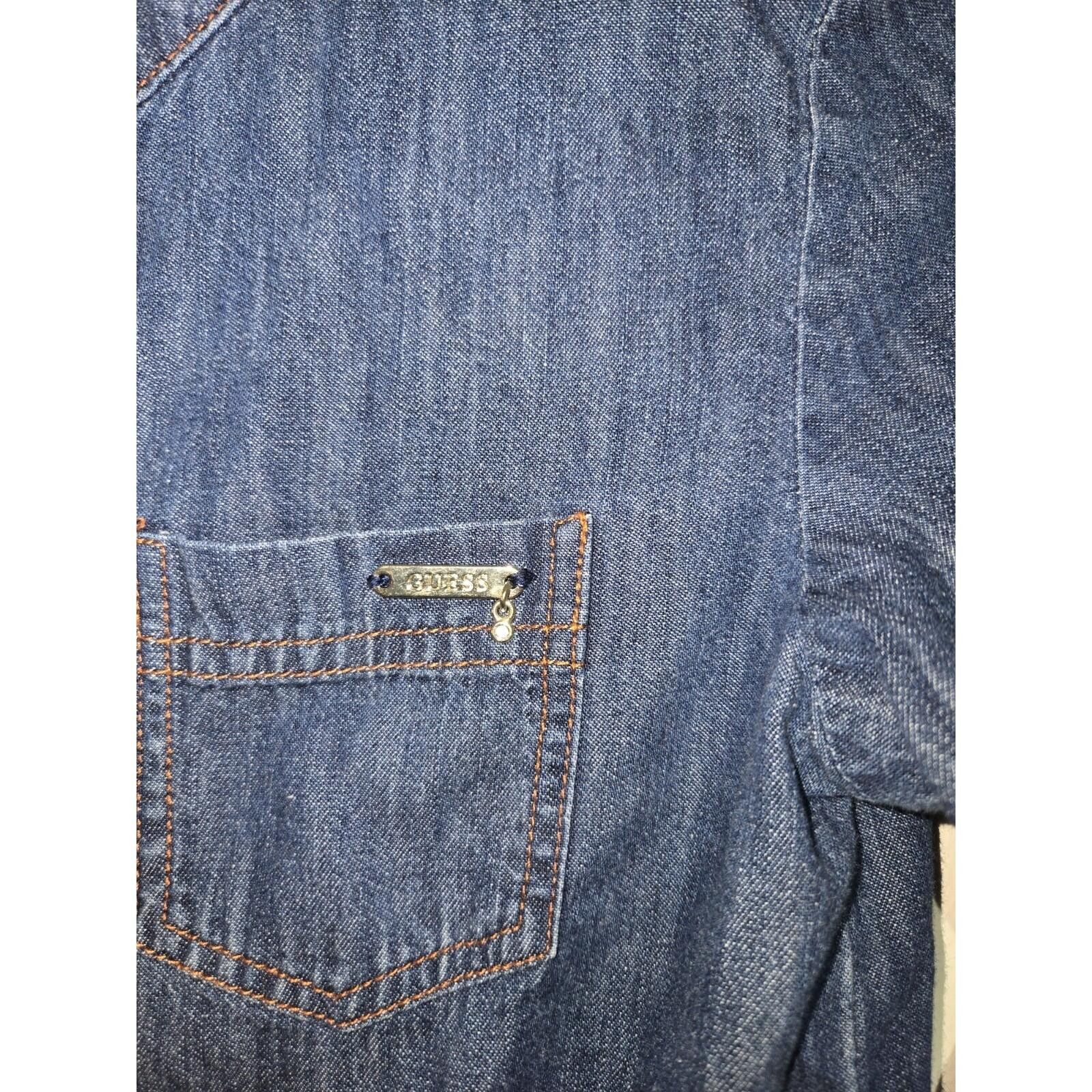 Guess GUESS Girls' Big Roll Sleeve Denim Dress Size 12 Size ONE SIZE - 3 Thumbnail
