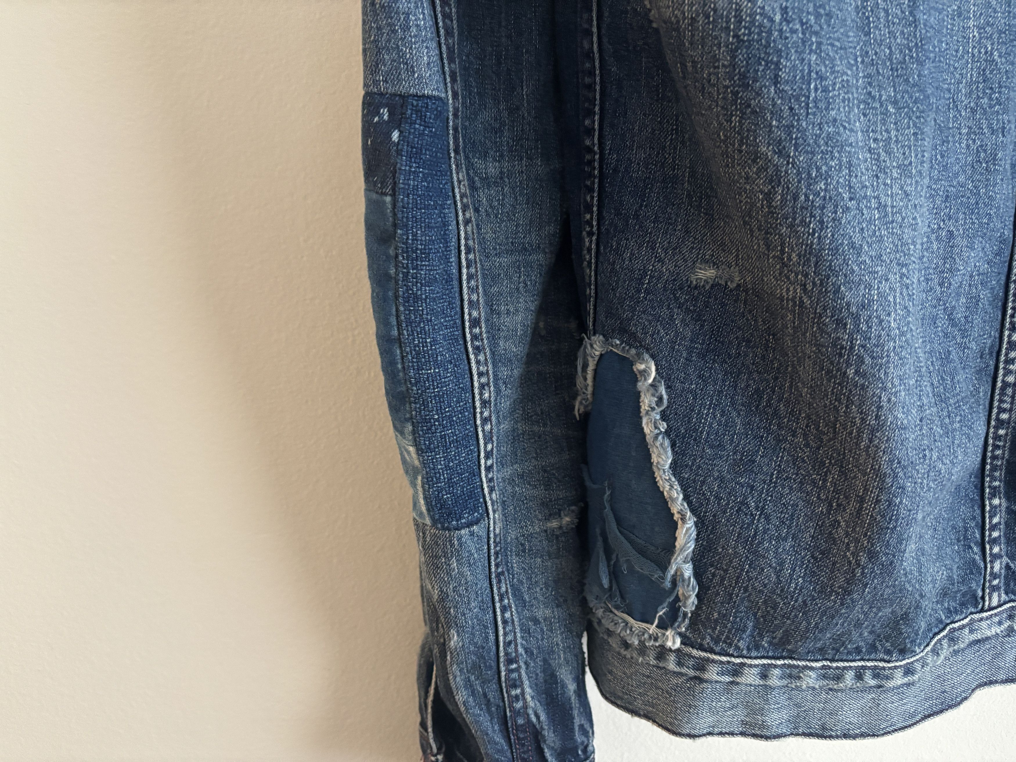 Levi's Made & Crafted Boro Patchwork Blue Denim Type IV Trucker Jacket - Medium Size US M / EU 48-50 / 2 - 11 Thumbnail