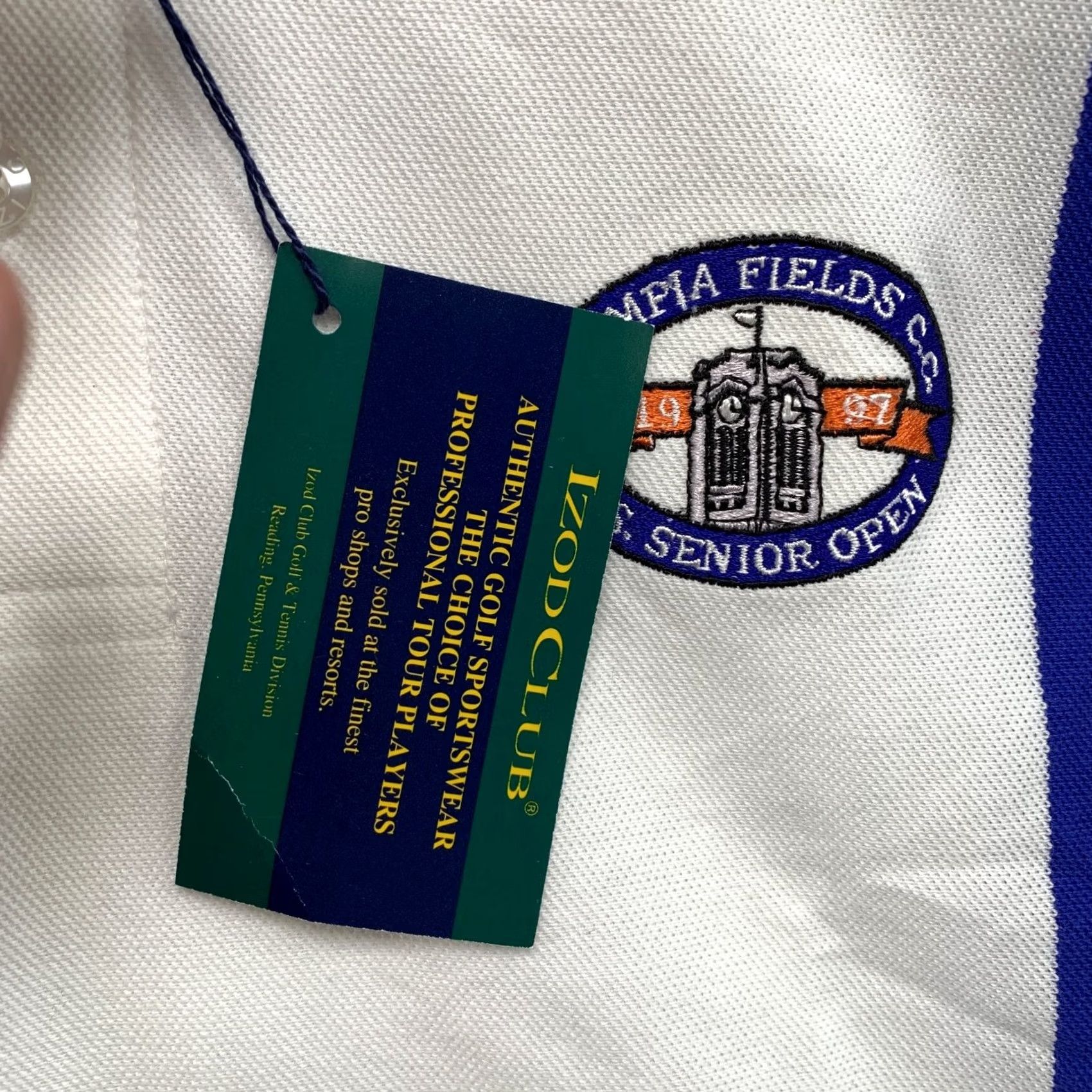 Izod Izod Polo Shirt Men Large Multicolor Stripe Olympia Fields Senior Open Sports 90s Golf Shirt Mens Size US L / EU 52-54 / 3 - 6 Thumbnail