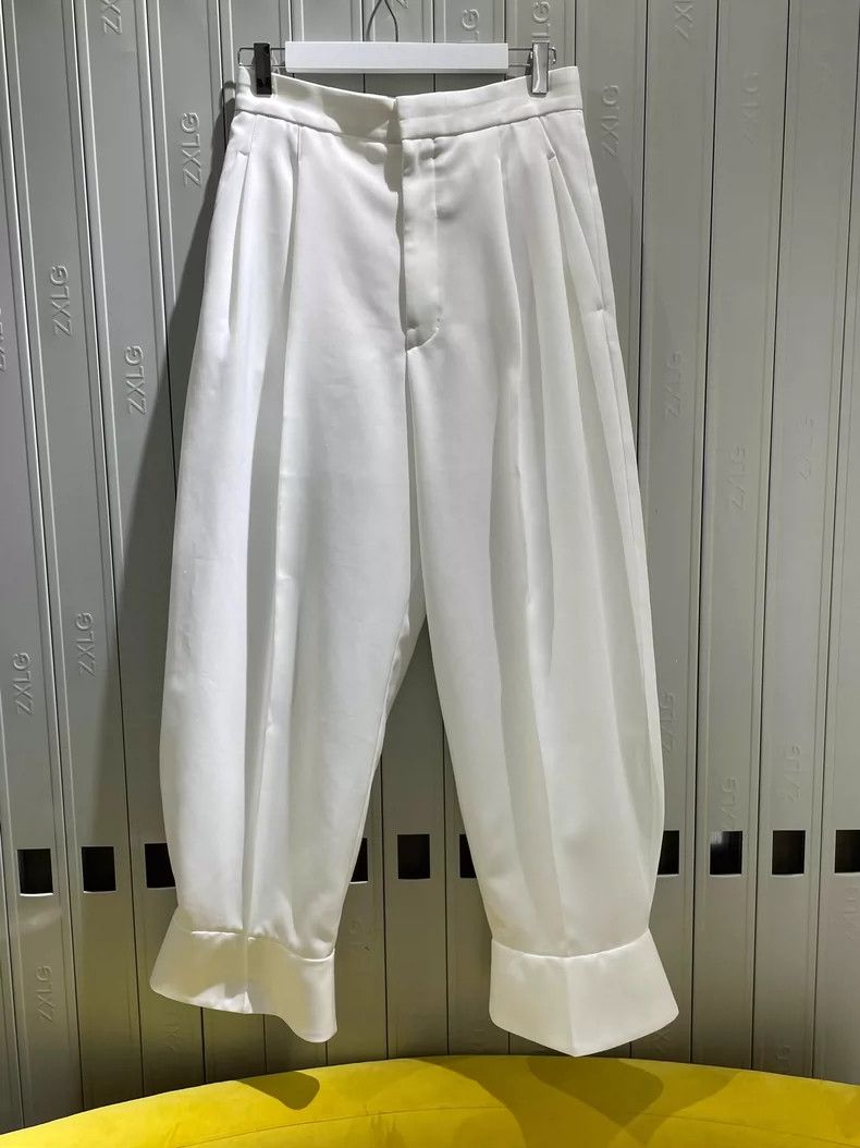 Y's white pleated pants size 2-dmc Size US 27 - 1 Thumbnail