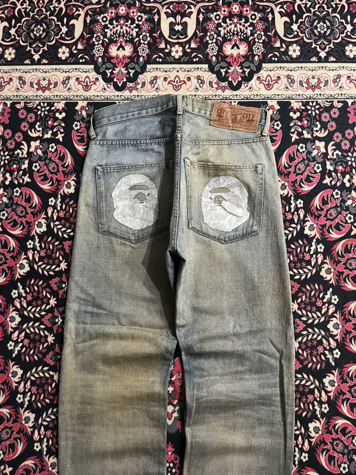 Bape Vintage A Bathing Ape BAPE Daicock Ape Head Ripped Jeans Size US 30 / EU 46 - 7 Thumbnail