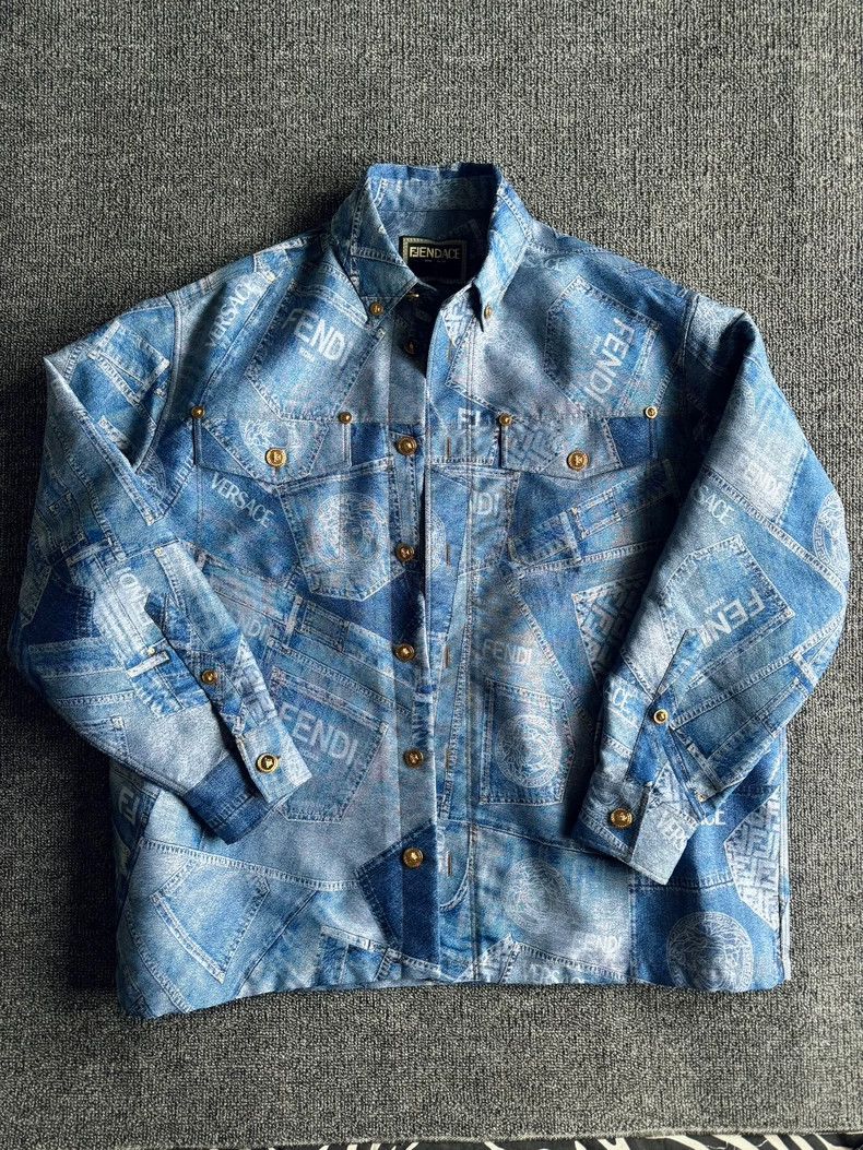 Versace Versace Men's denim jacket Size US L / EU 52-54 / 3 - 1 Thumbnail