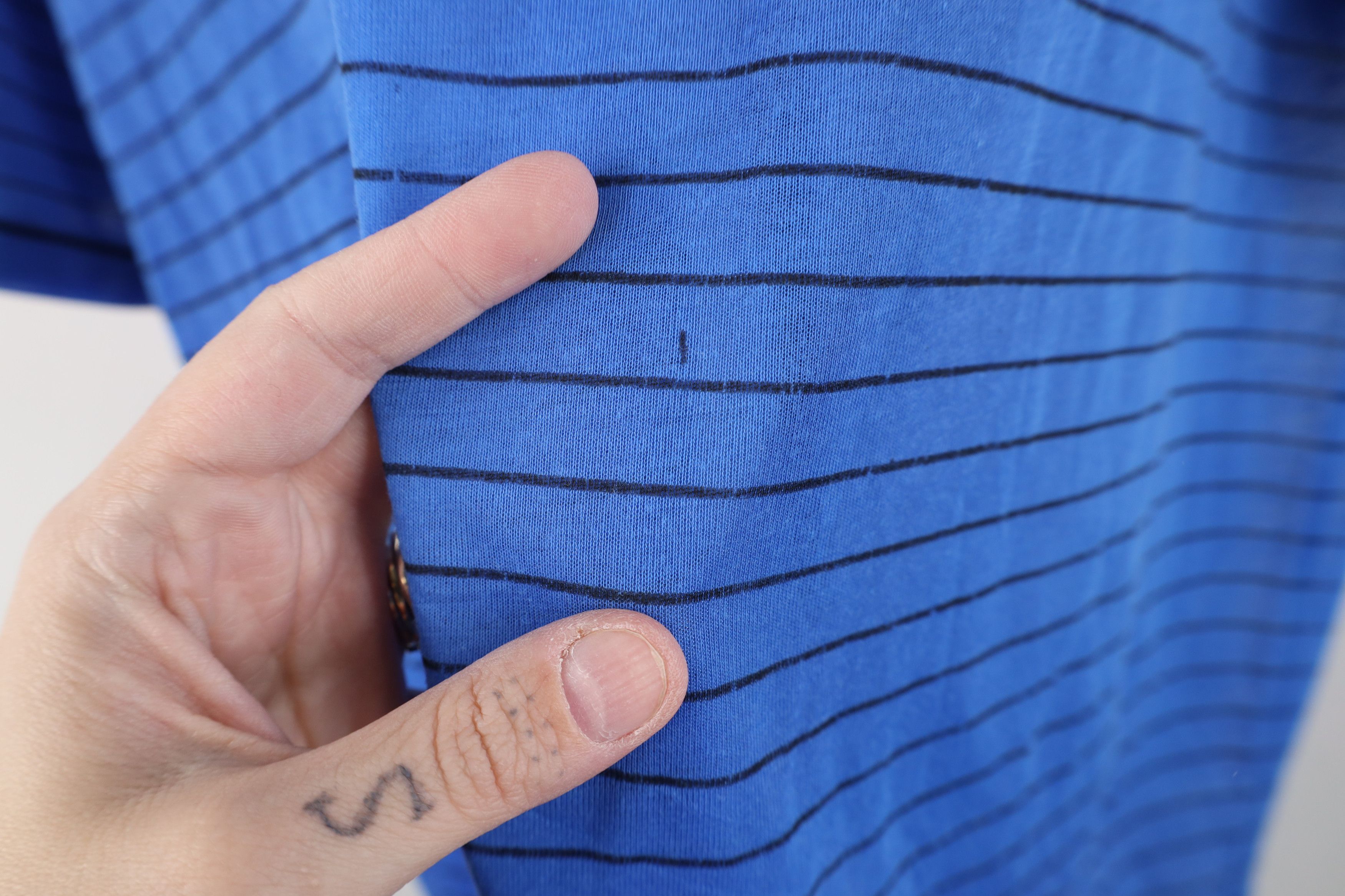 Vintage Vintage 90s Streetwear Paper Thin Striped Collared Golf Polo Size US L / EU 52-54 / 3 - 10 Thumbnail