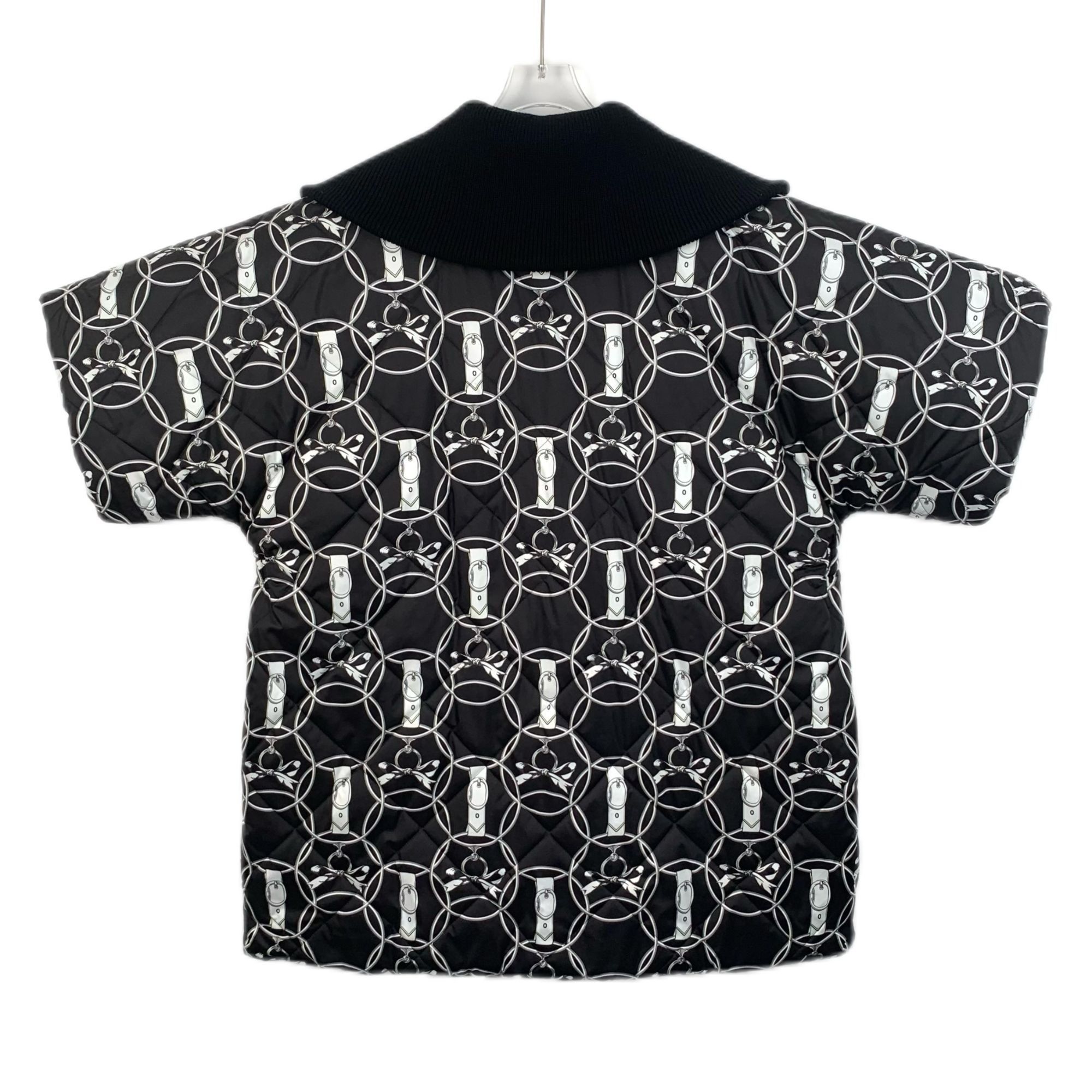 Hermes Hermès Paris Reversible Short Sleeve Puffer Jacket Black & W Size XS / US 0-2 / IT 36-38 - 2 Thumbnail