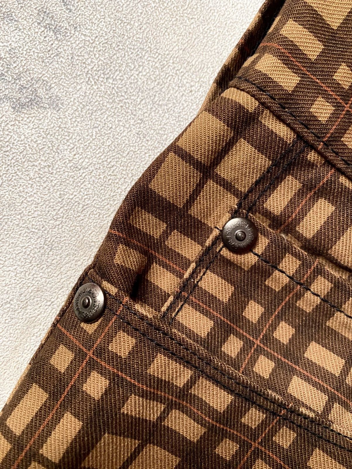 Levi's Vintage Levis Plaid Checkered Brown Jeans Size US 34 / EU 50 - 12 Thumbnail