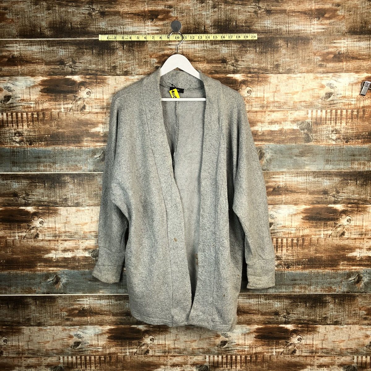 Homespun Knitwear × Japanese Brand Emoda Grey Cardigan Knitwear #A1693 Size L / US 10 / IT 46 - 1 Thumbnail