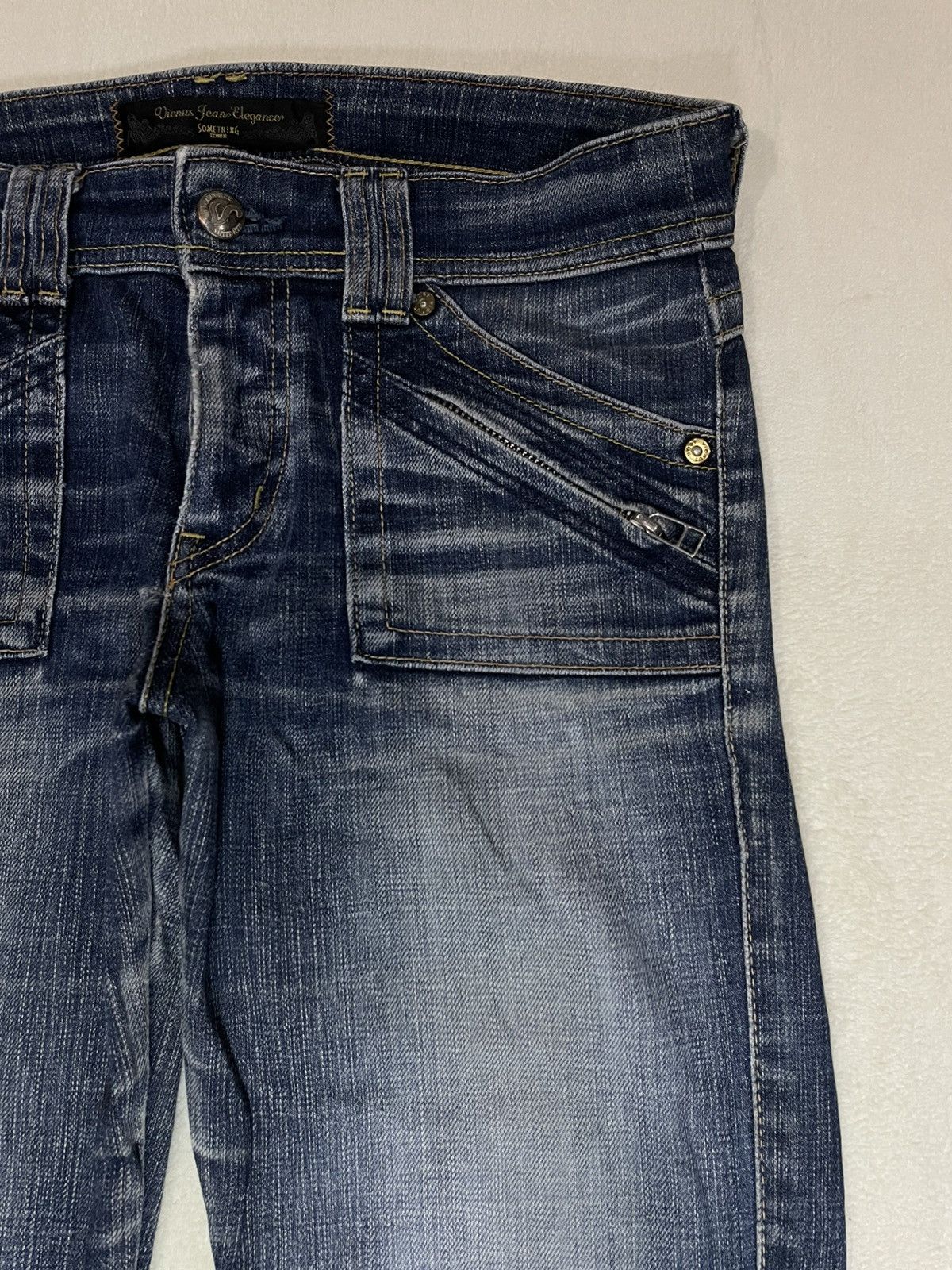 Edwin Vintage Something Edwin Mudwash Ripped Boot Cut Denim Jeans Size US 31 - 4 Thumbnail