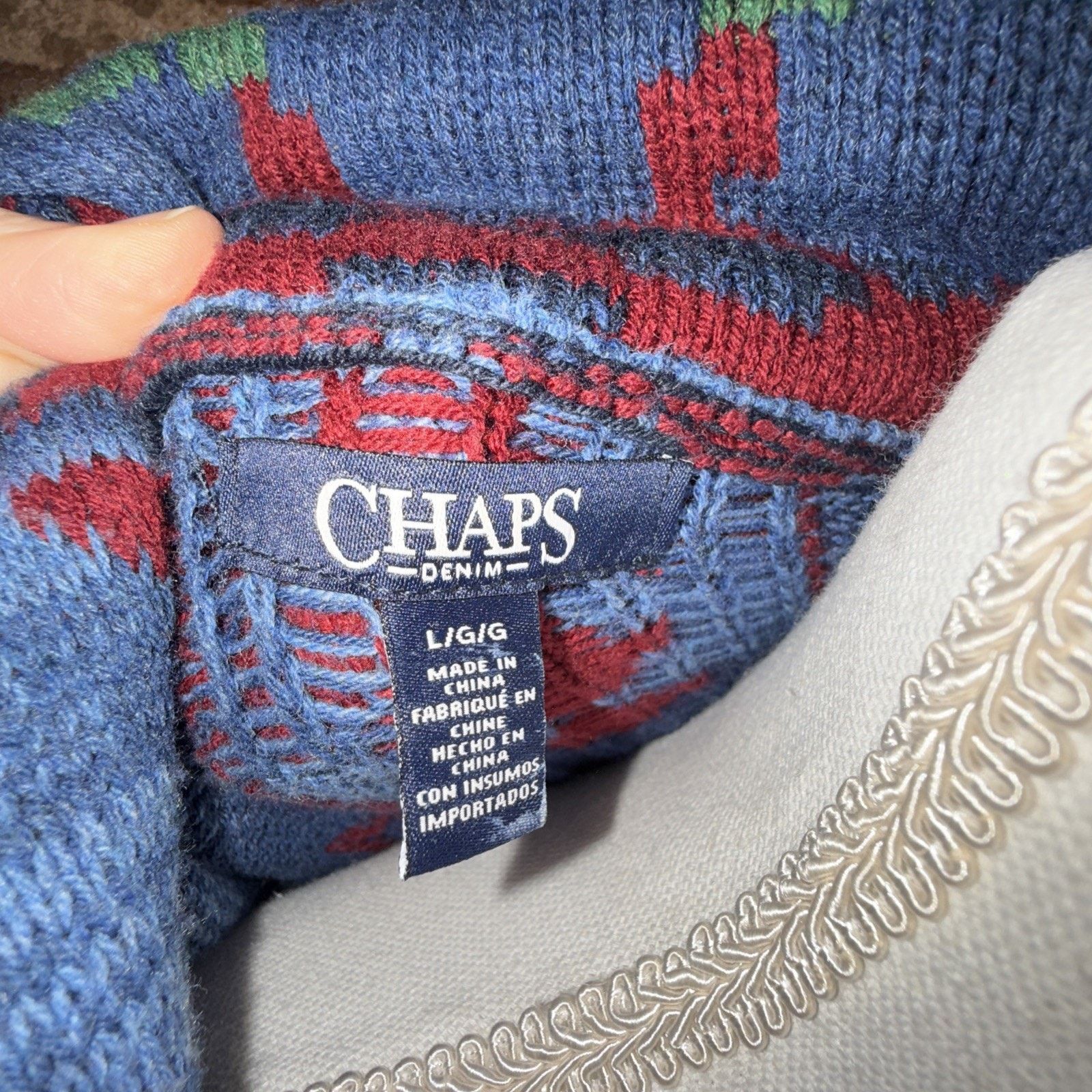 Chaps Chaps Tight Knit Cardigan Sweater Vest Women L Southwestern Size L / US 10 / IT 46 - 10 Thumbnail