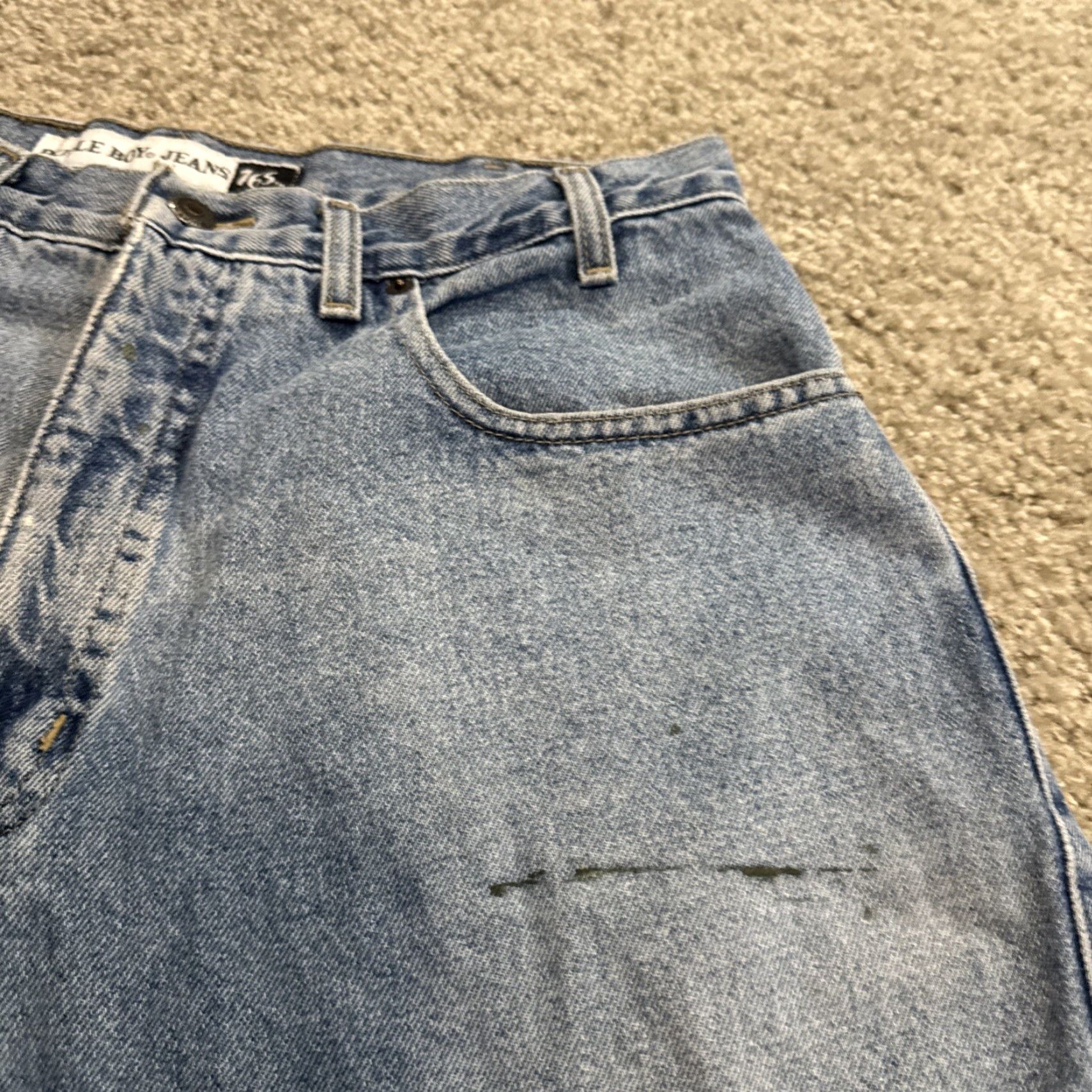 Bugle Boy VINTAGE Bugle Boy Denim Bermuda Shorts 32 Distressed Men 90s Blue Skater Cyper Grunge 765 Size US 32 / EU 48 - 5 Thumbnail