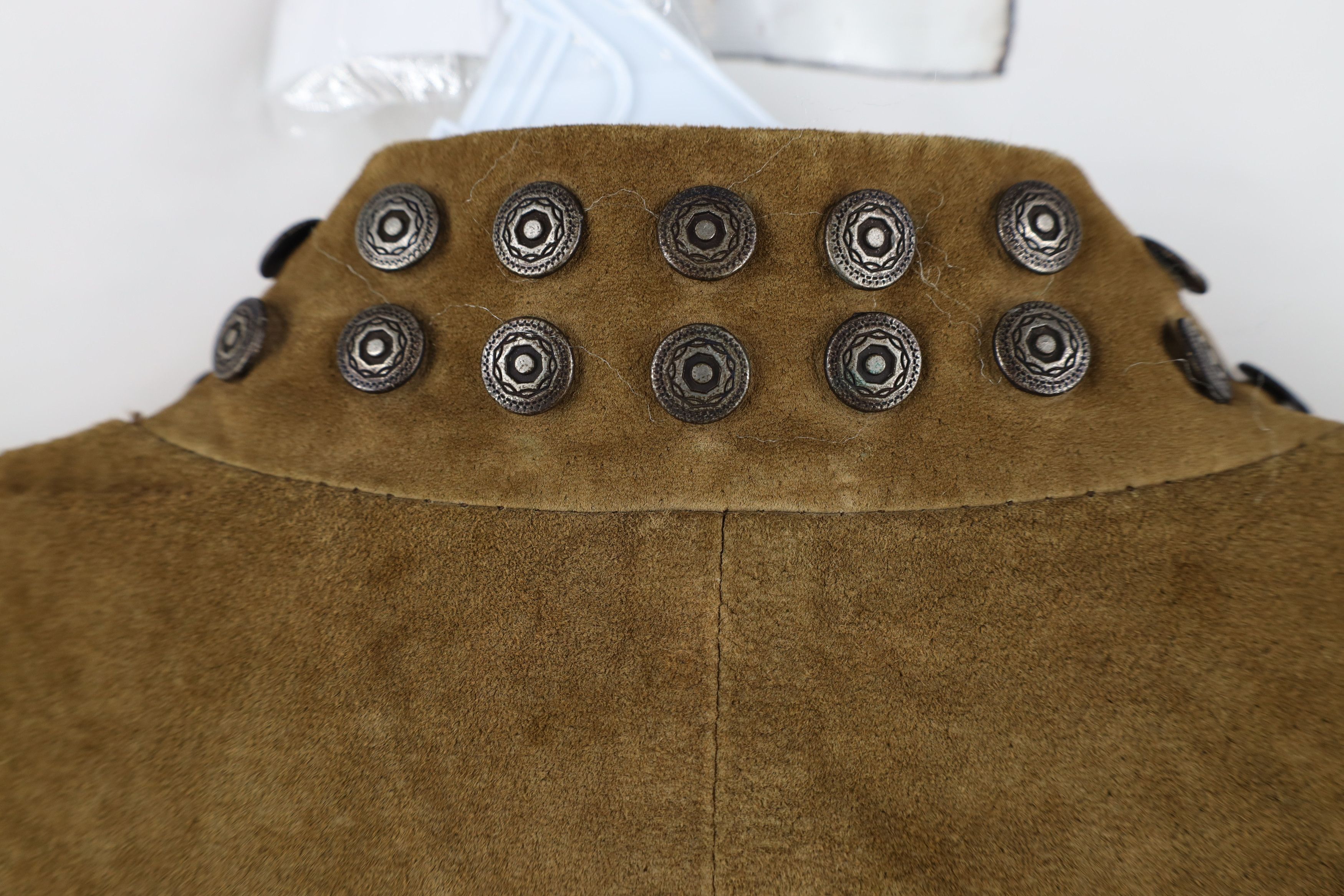 Vintage Vintage 90s Streetwear Suede Leather Button Vest Jacket Size XL / US 12-14 / IT 48-50 - 13 Thumbnail
