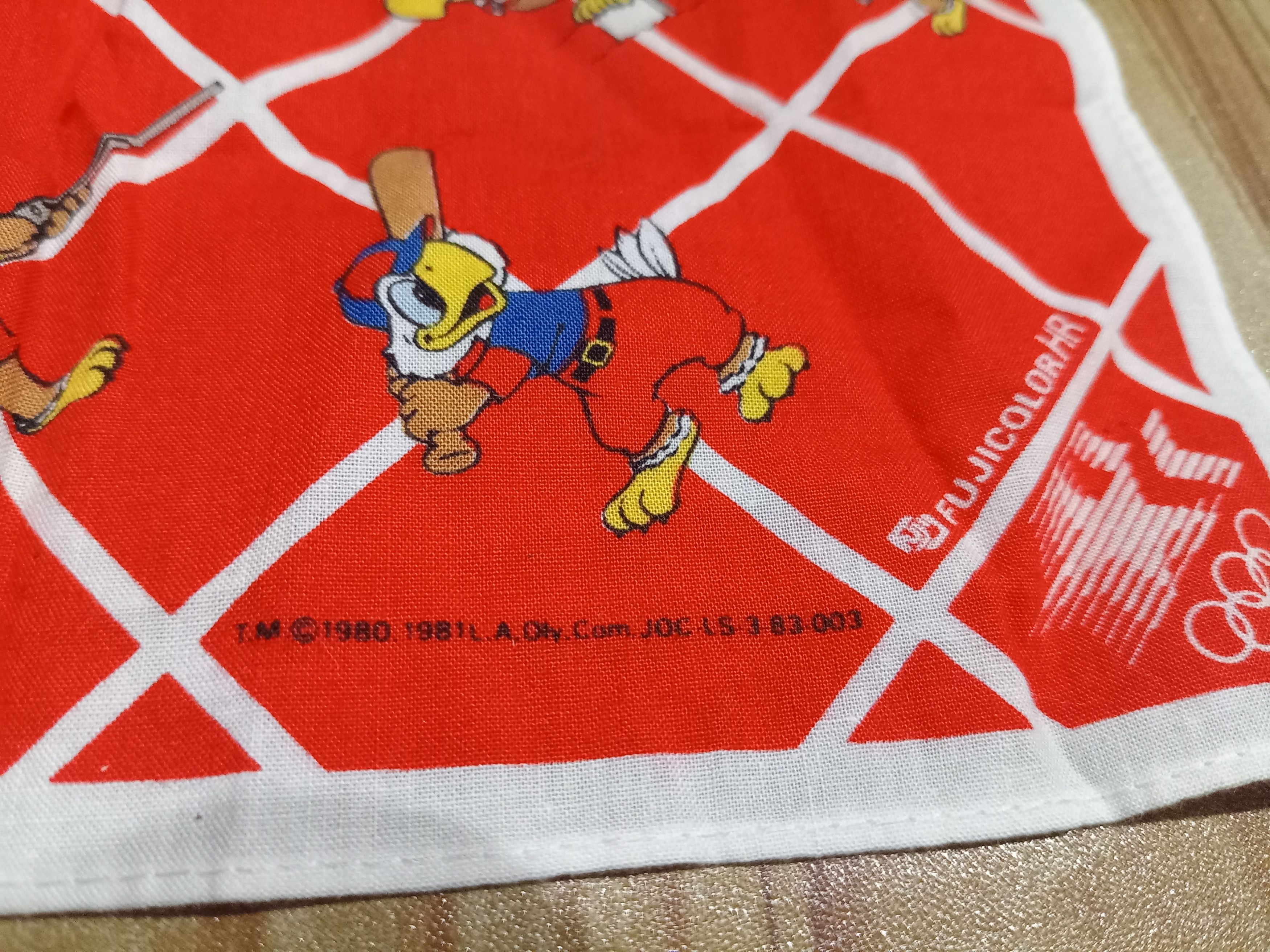USA Olympics Olympic handkerchief bandana fujicolour 80's Size ONE SIZE - 2 Thumbnail