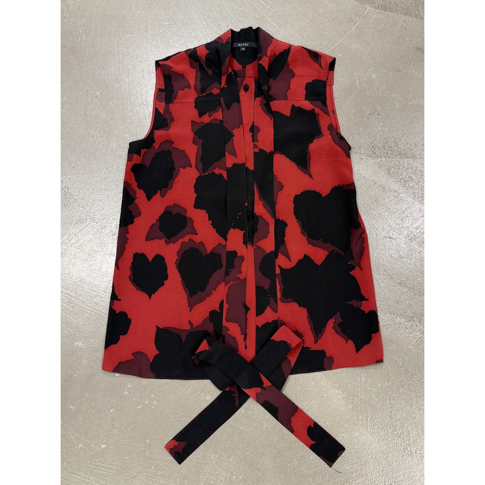 Gucci 2010s Gucci sleeveless bow-tie blouse Size S / US 4 / IT 40 - 2 Thumbnail